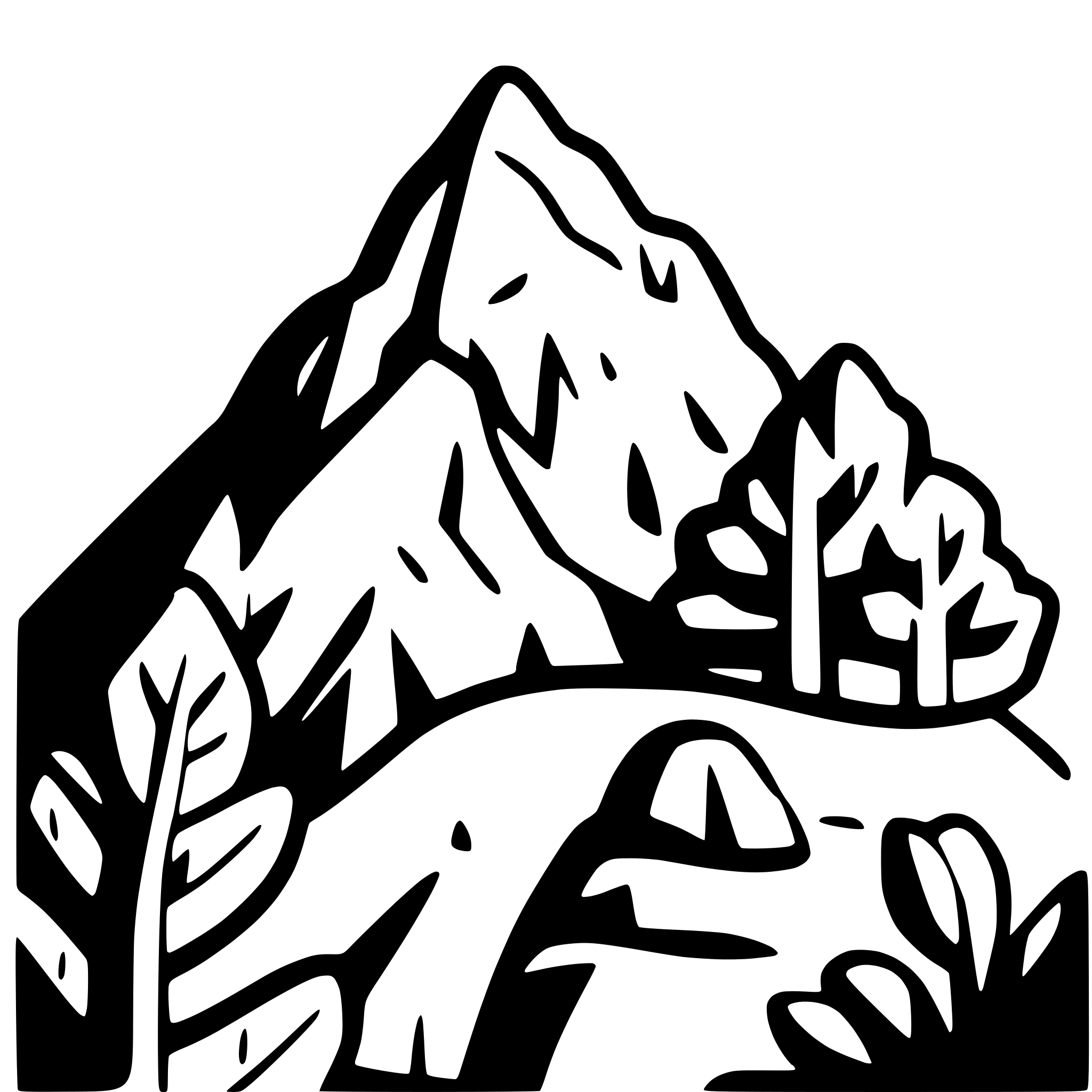 AI-generated SVG of 'mountain with vegetations'