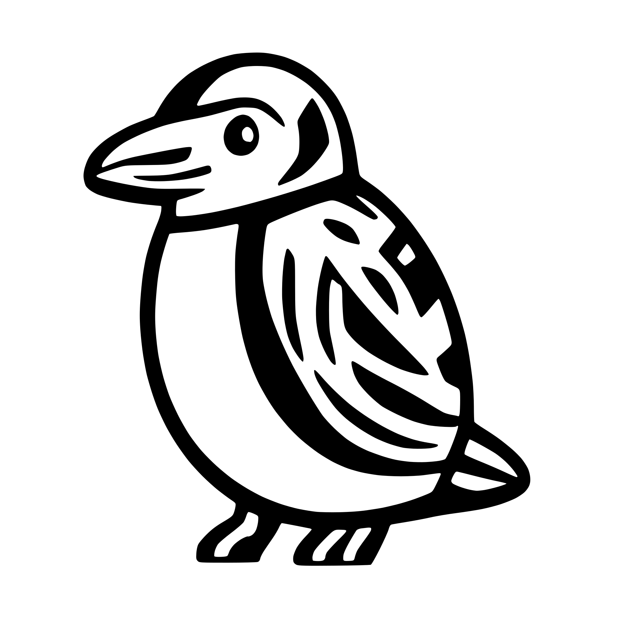 AI-generated SVG of a colorful penguin