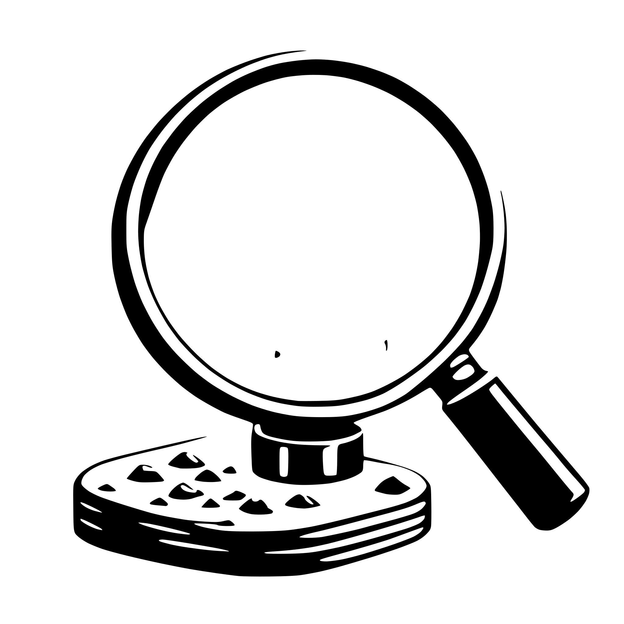 AI-generated SVG of a data nodes beeing inspected by a magnifying glass