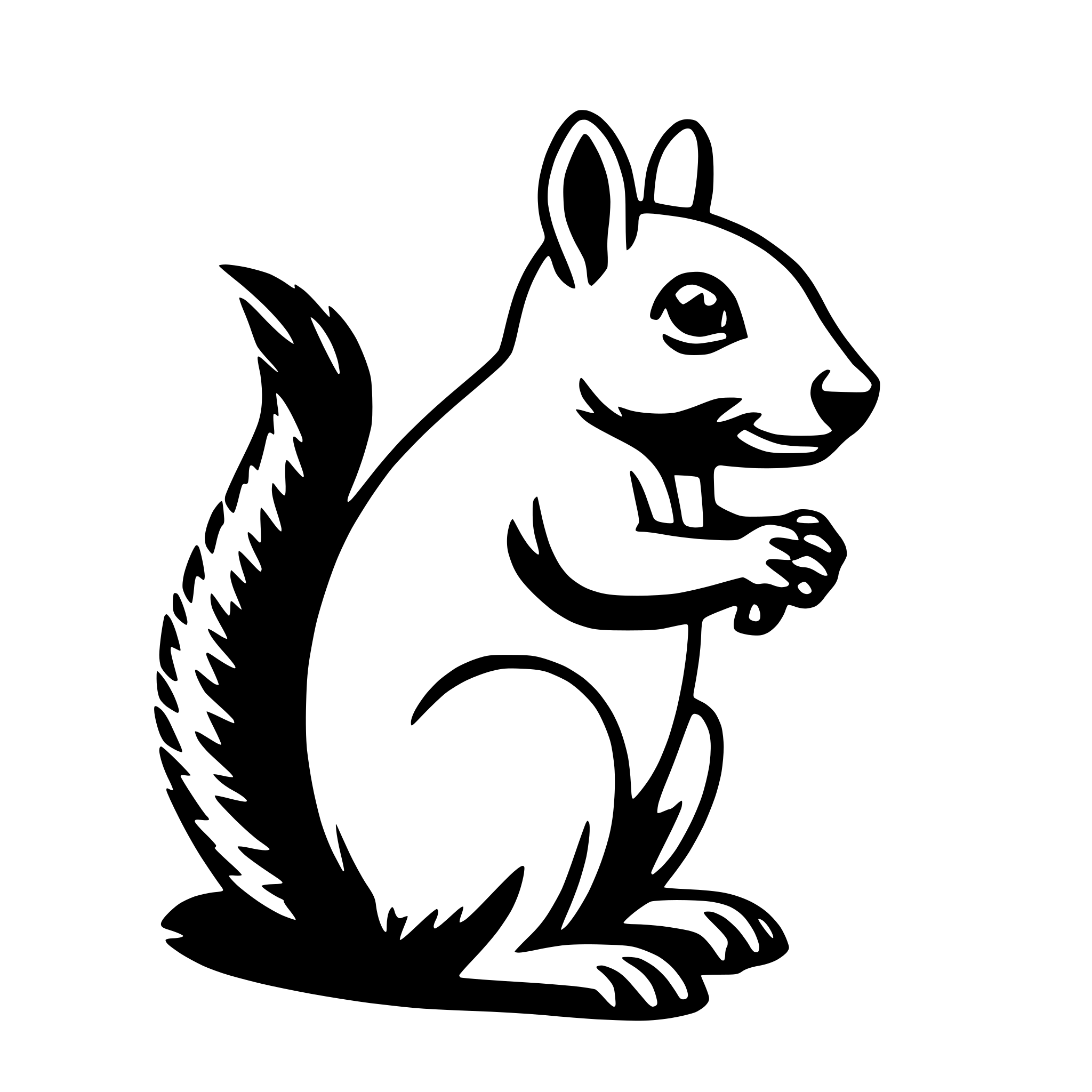 AI-generated SVG of 'squirrel'