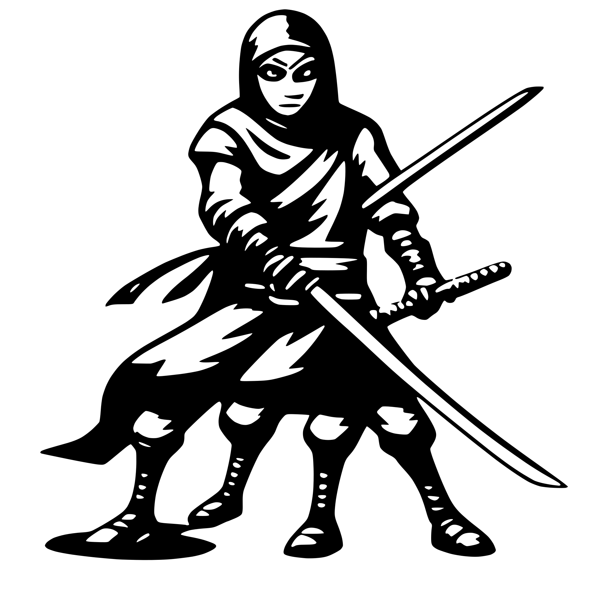 AI-generated SVG of a ninja