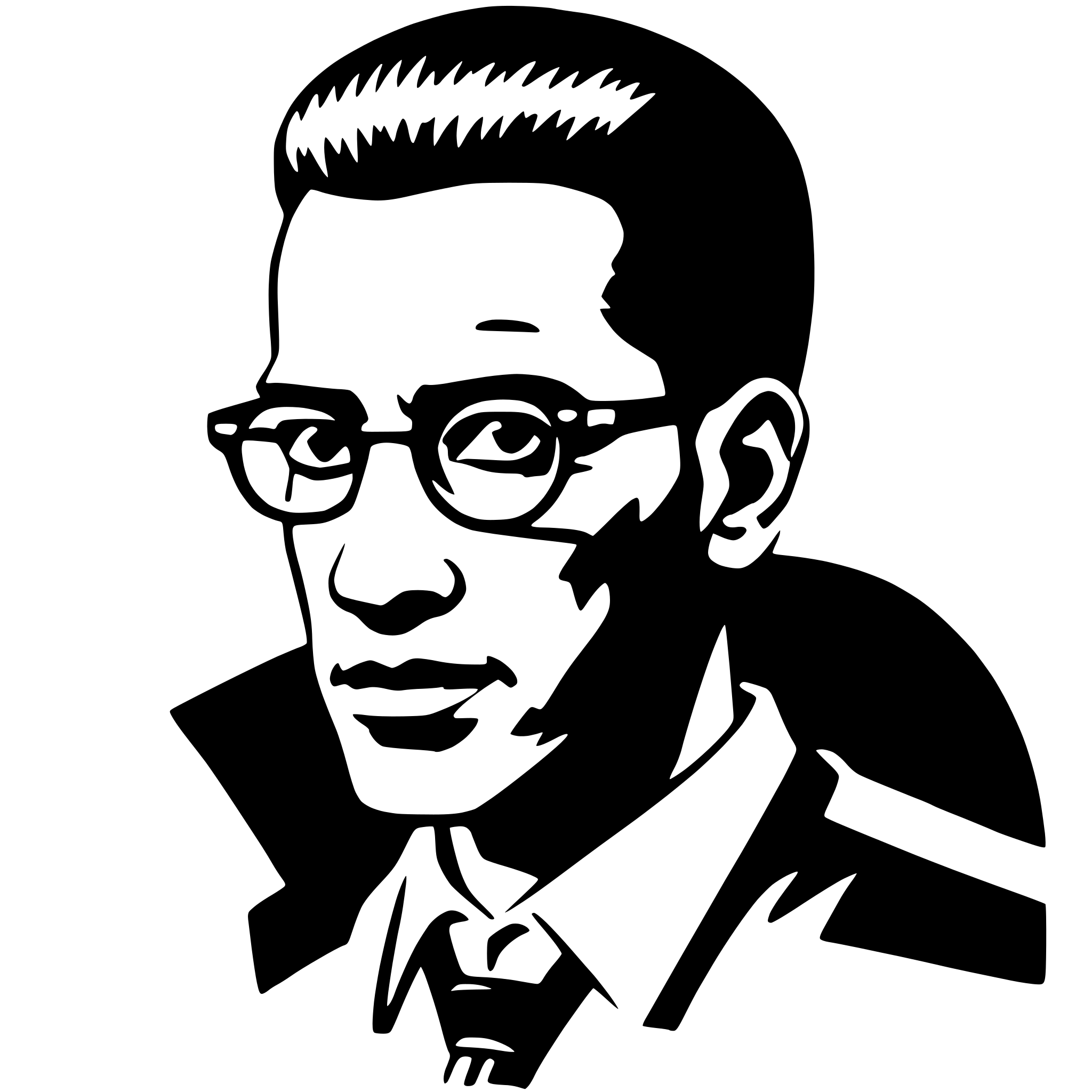 AI-generated SVG of a malcolm x