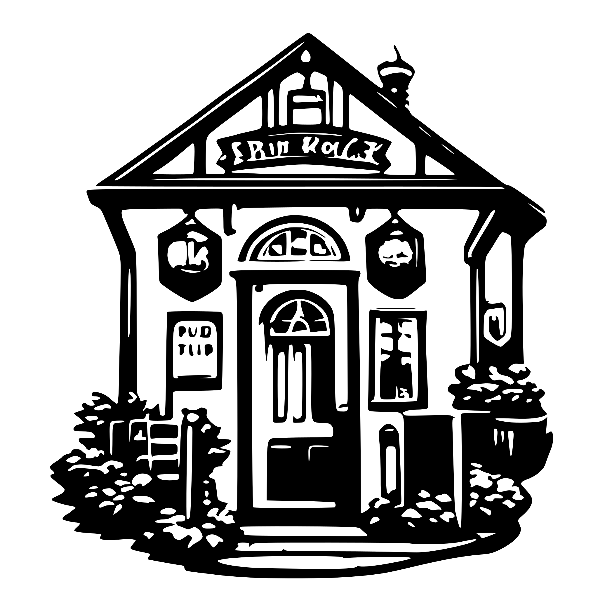 AI-generated SVG of a traditional pub sign