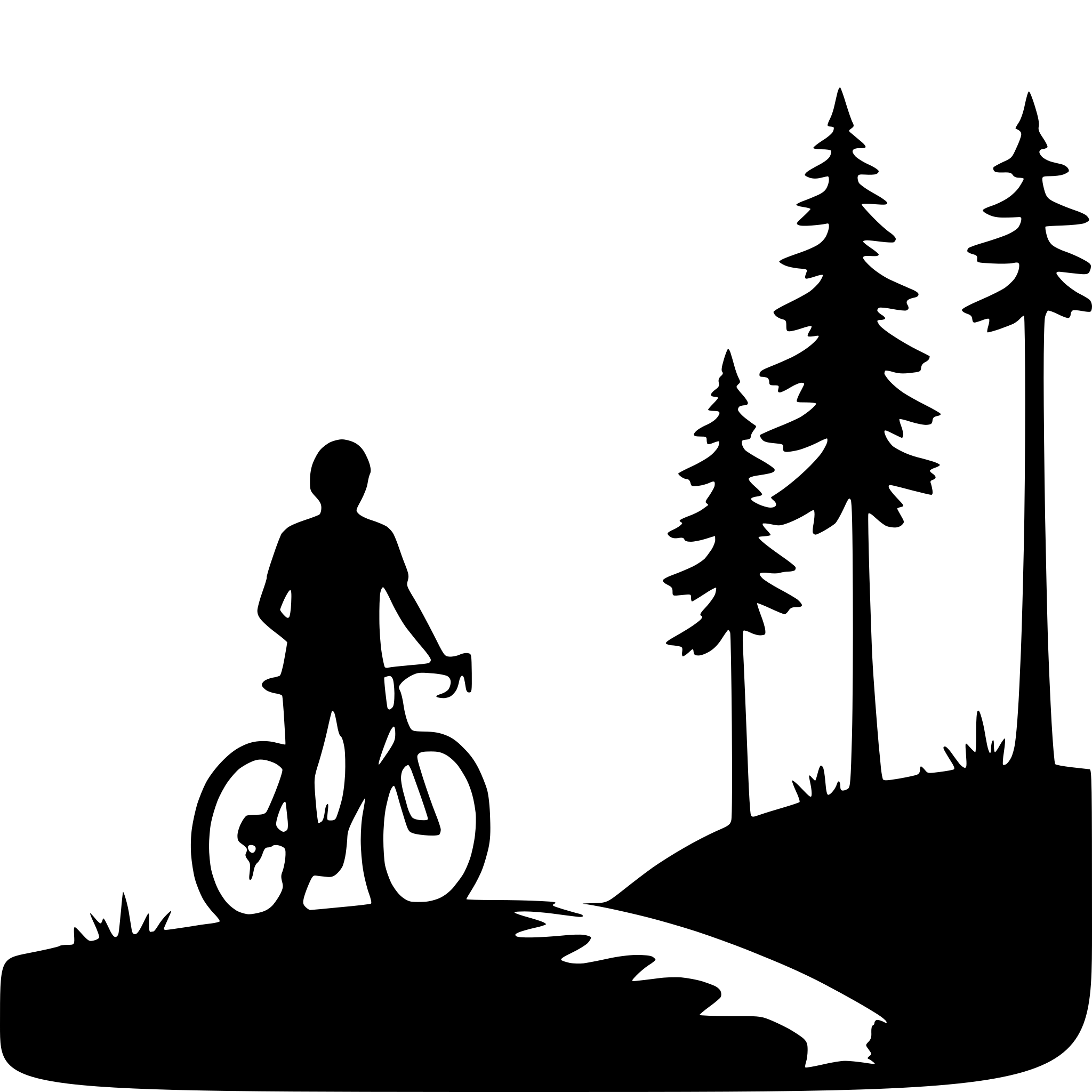AI-generated SVG of 'bicycle rider on mountain trail'