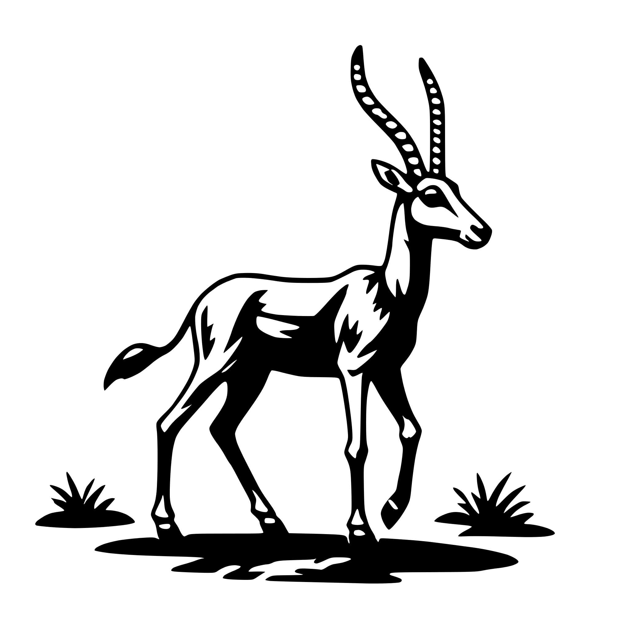 AI-generated SVG of a gazelle