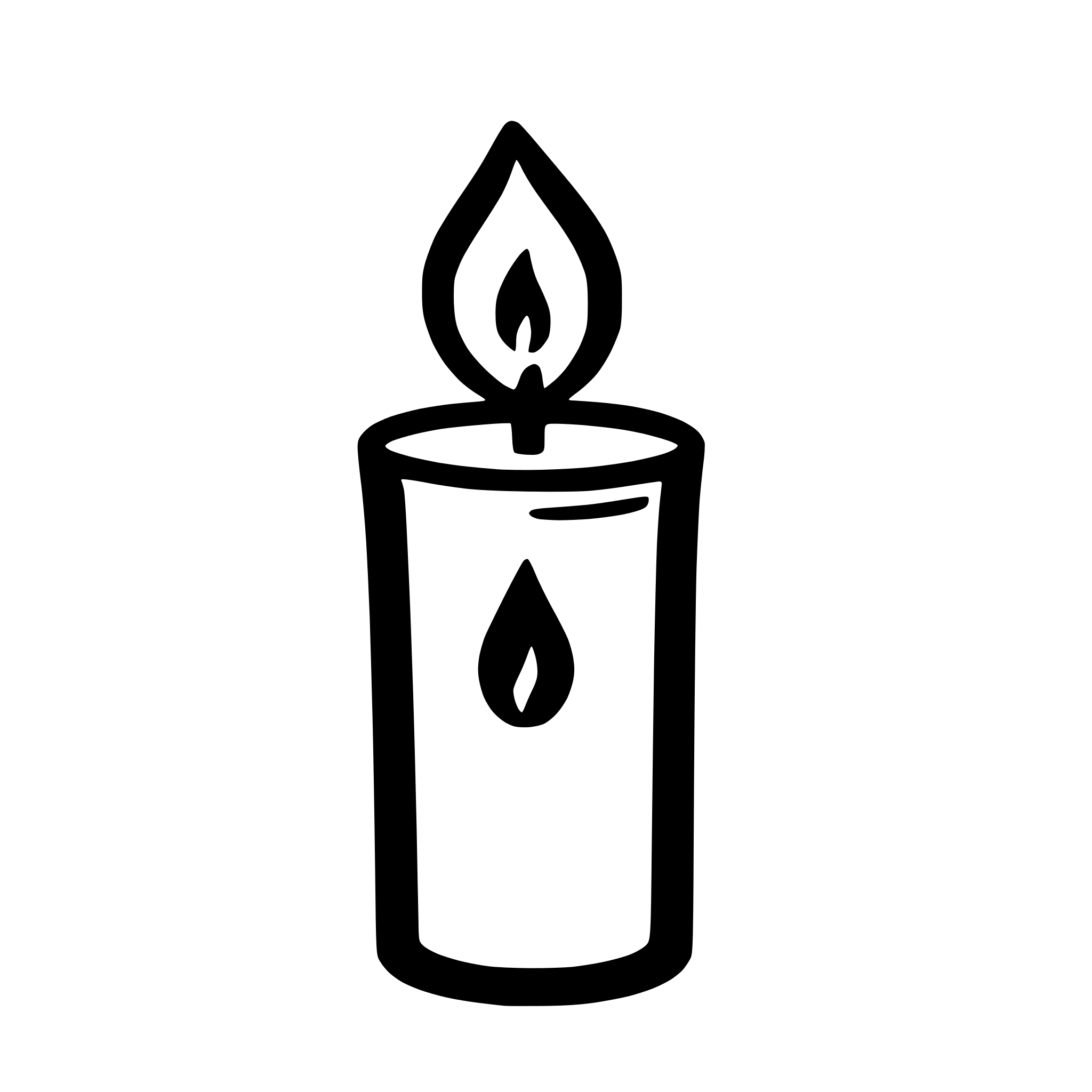 AI-generated SVG of a candle burning brightly