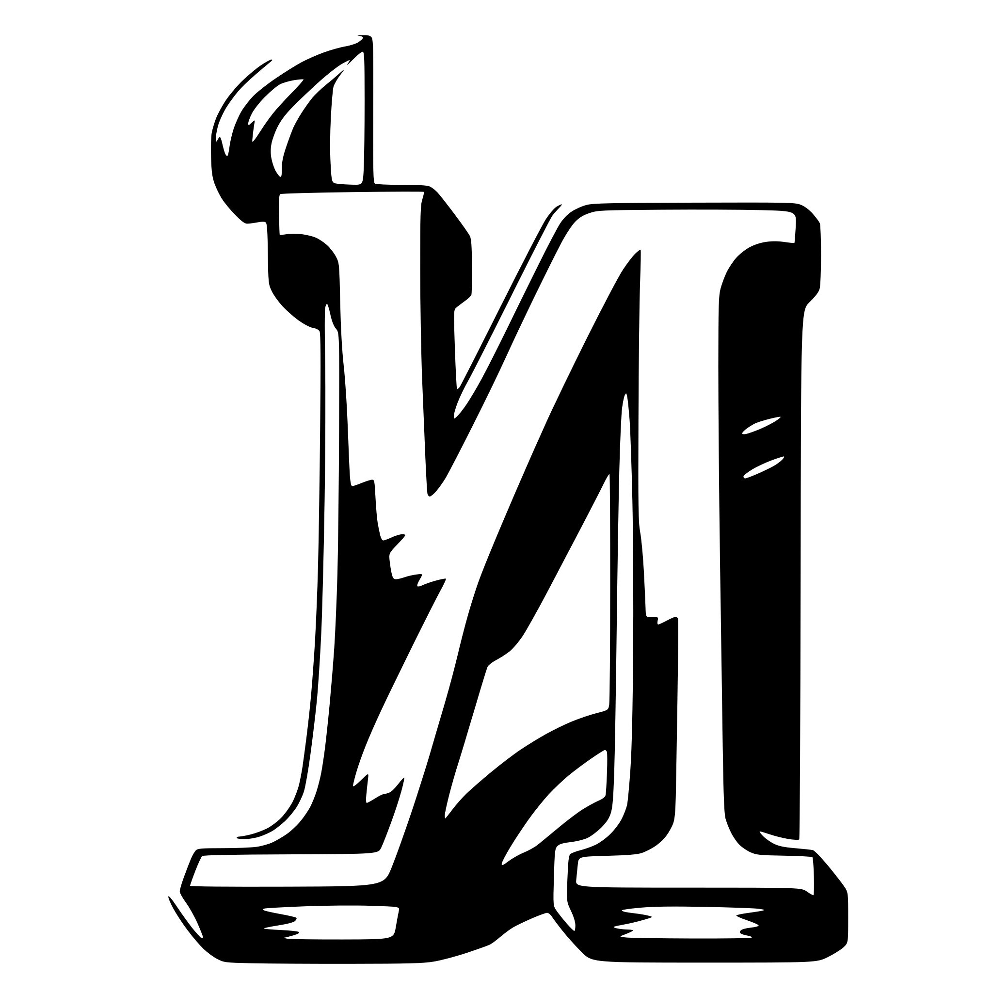 AI-generated SVG of 'letter M, letter L'