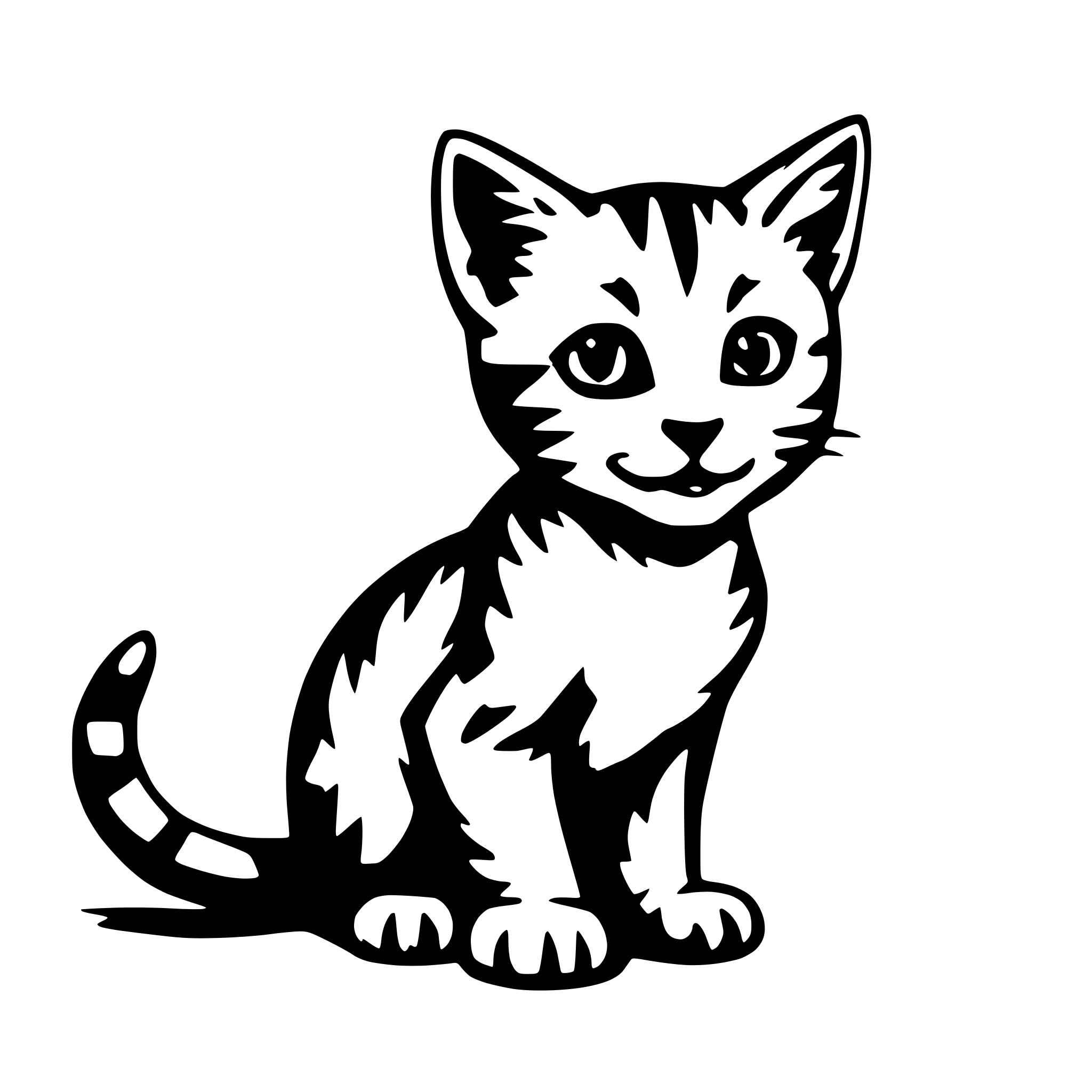 AI-generated SVG of 'Draw a kitten with lines'