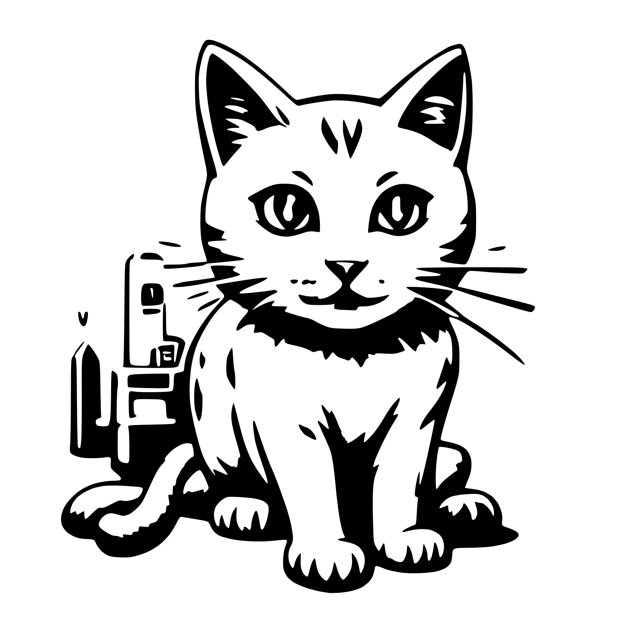 AI-generated SVG of 'Cat shooting lasers out of its eyes'