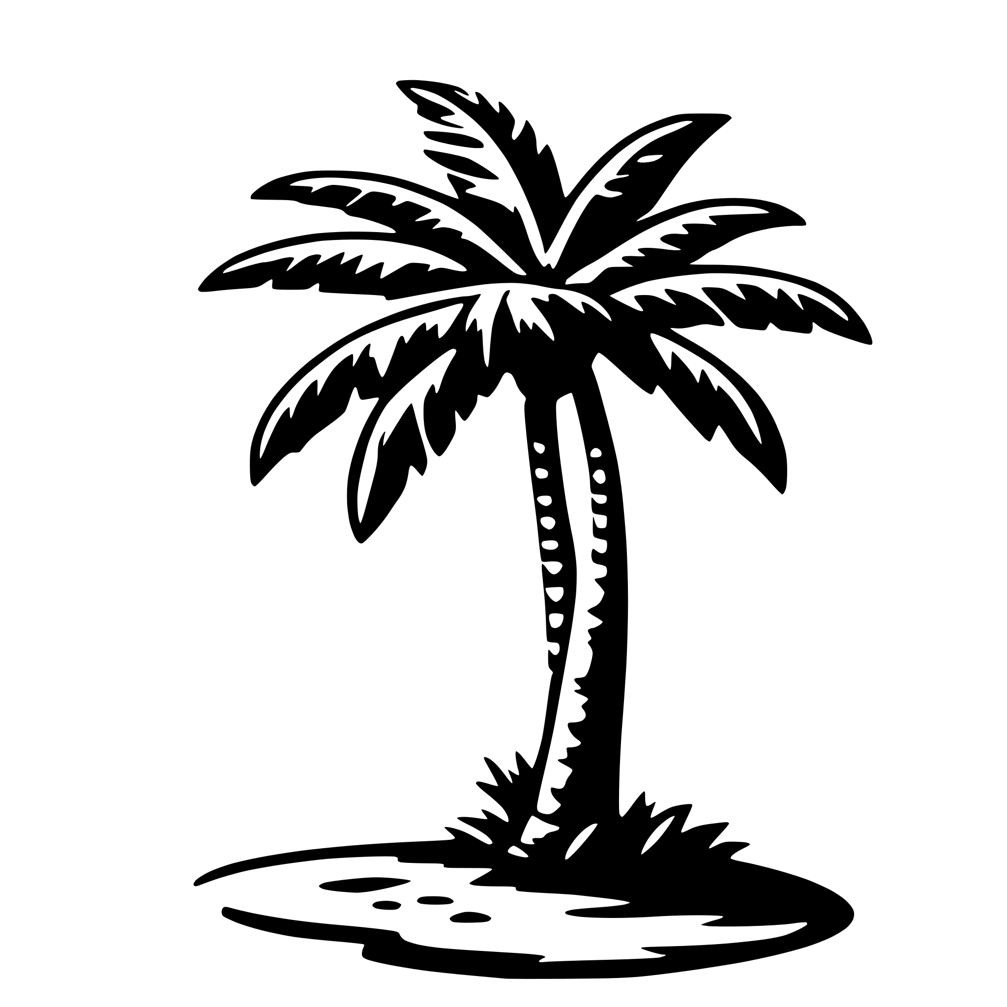 AI-generated SVG of 'simple palm tree'