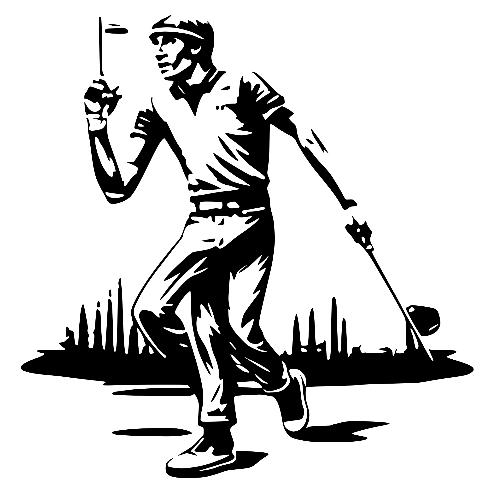 AI-generated SVG of 'golf player'