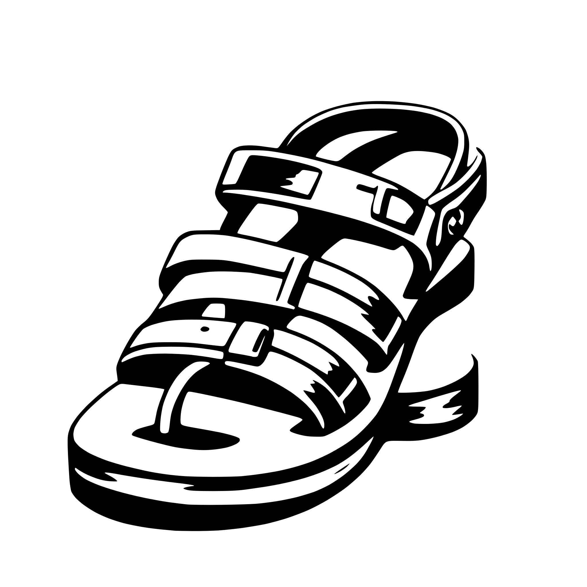 AI-generated SVG of 'sandal'