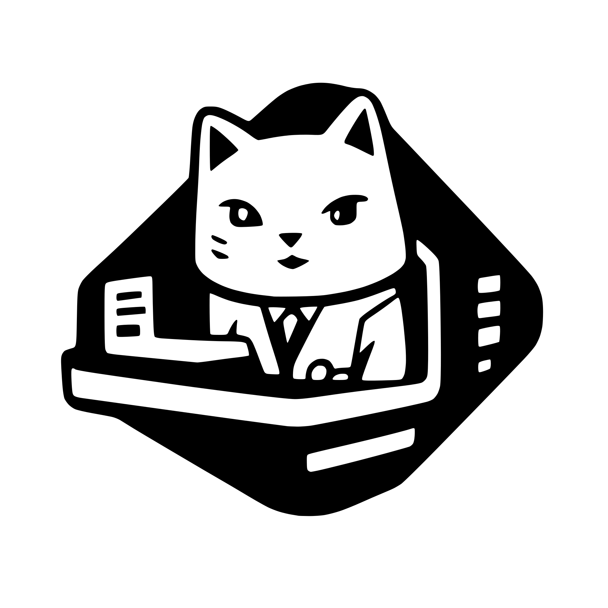 AI-generated SVG of a cat as programmer