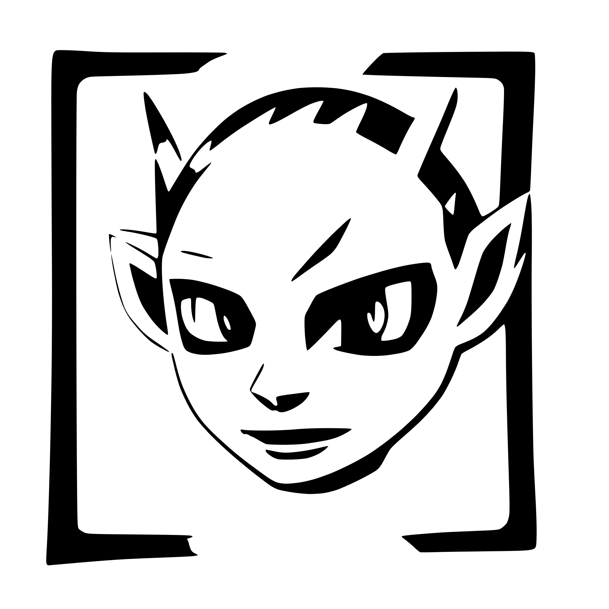 AI-generated SVG of a a goblin head