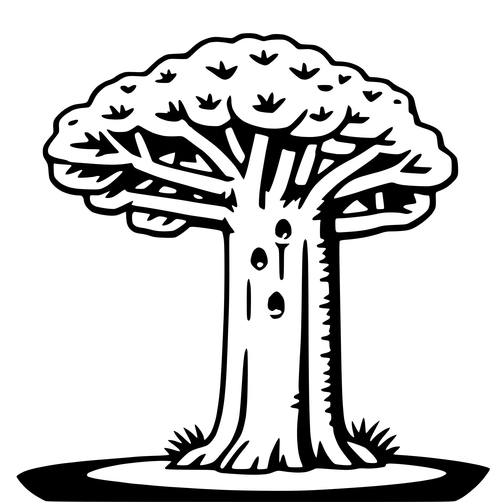 AI-generated SVG of a baobab tree