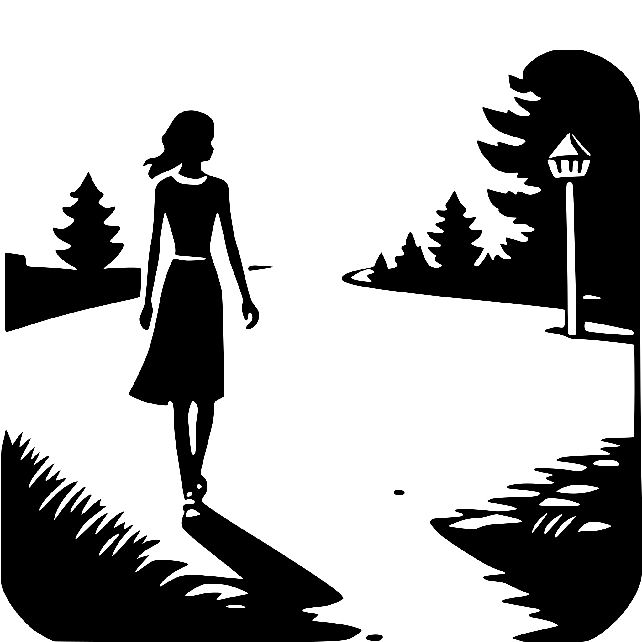 AI-generated SVG of a moonlit walk