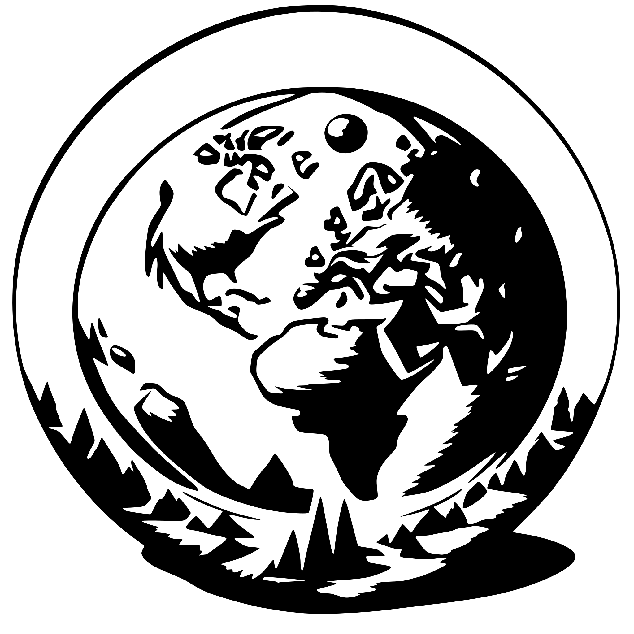 AI-generated SVG of a a picture of the earth full of mysteries
