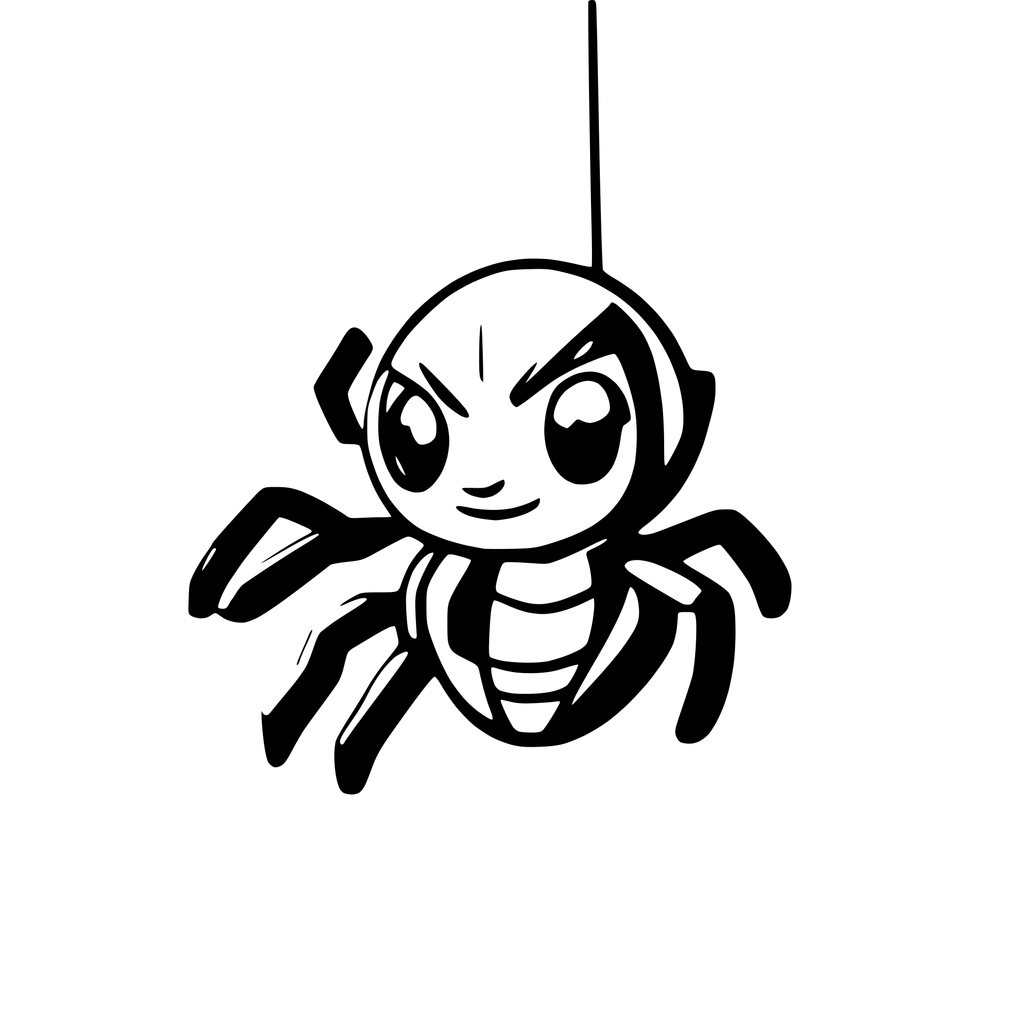 AI-generated SVG of a spider in a web
