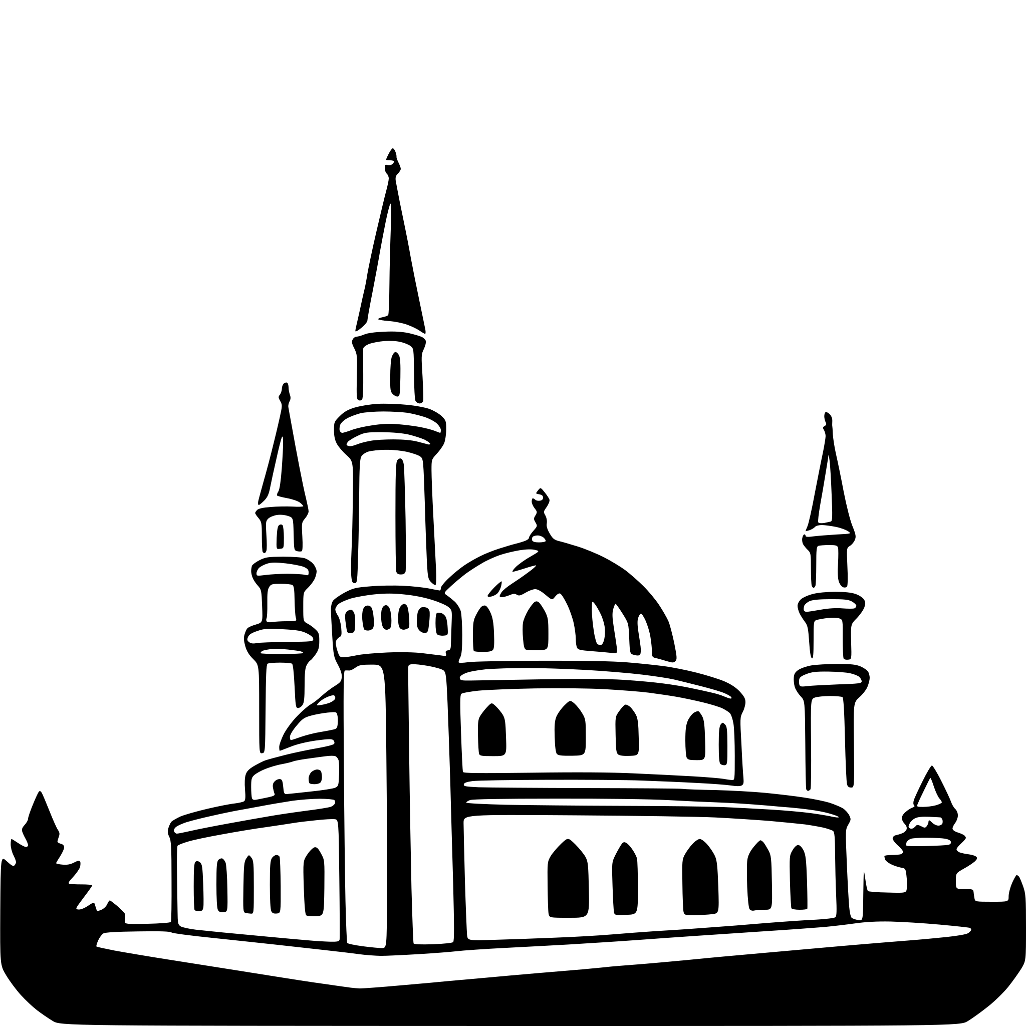 AI-generated SVG of a blue mosque