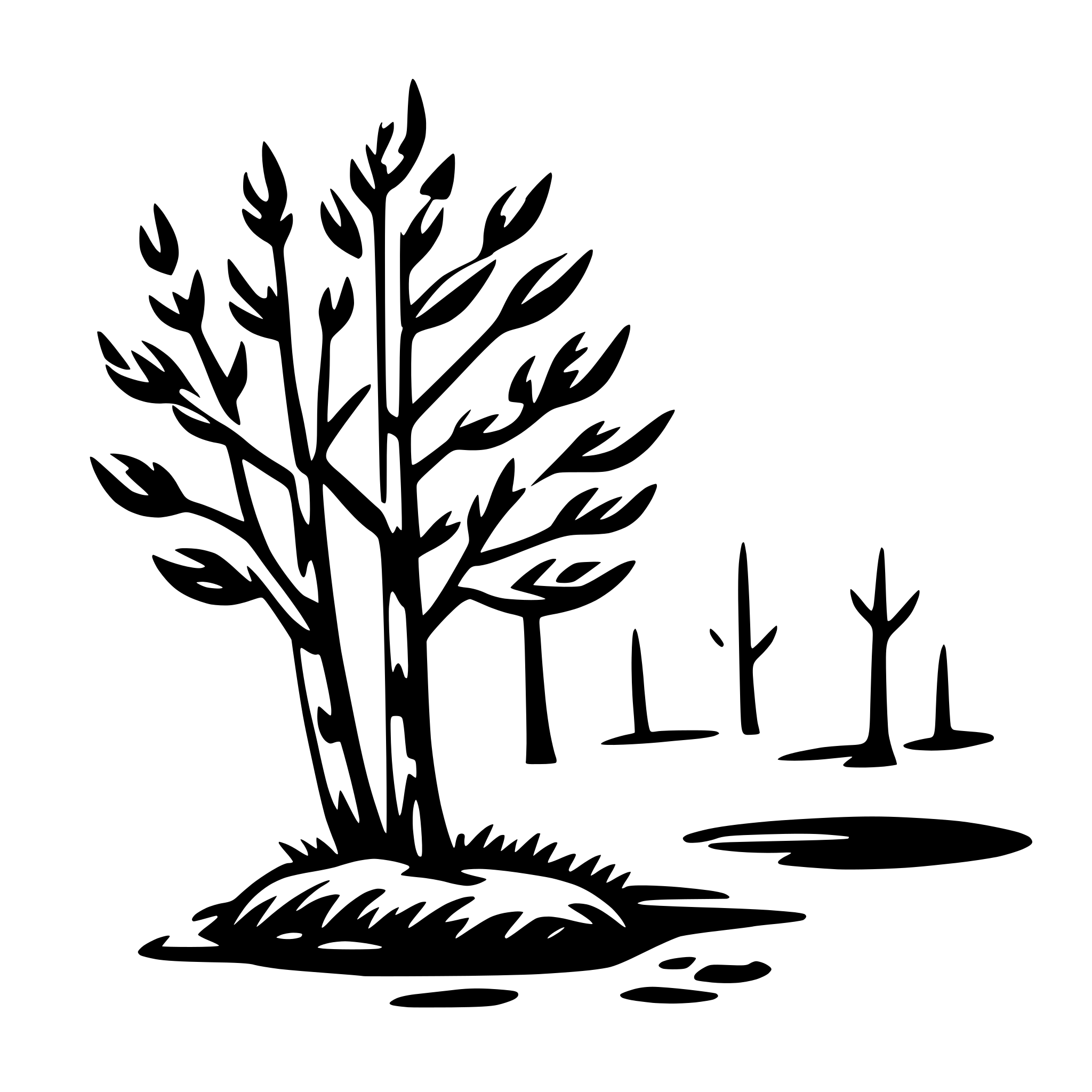 AI-generated SVG of a willow