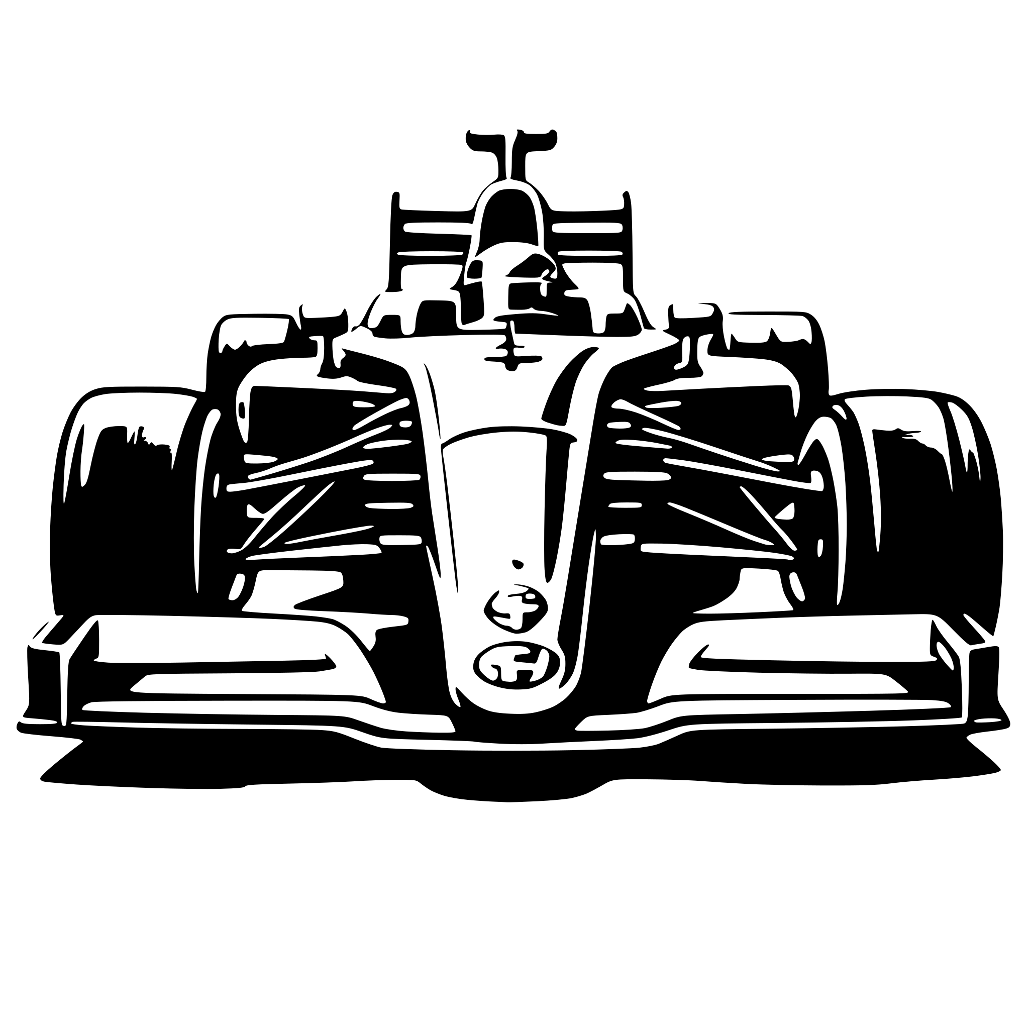 AI-generated SVG of a a front facing f1 car