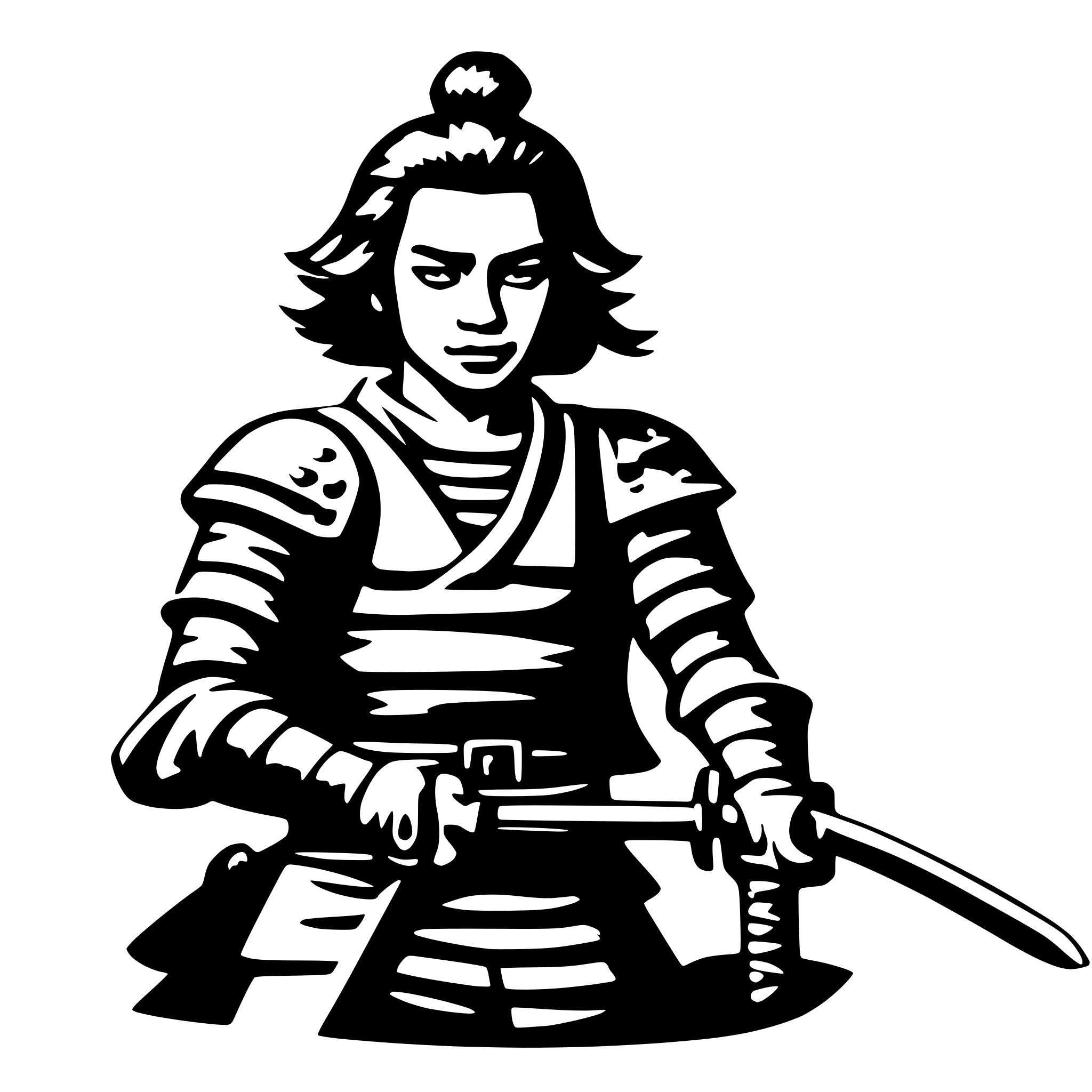 AI-generated SVG of a samurai