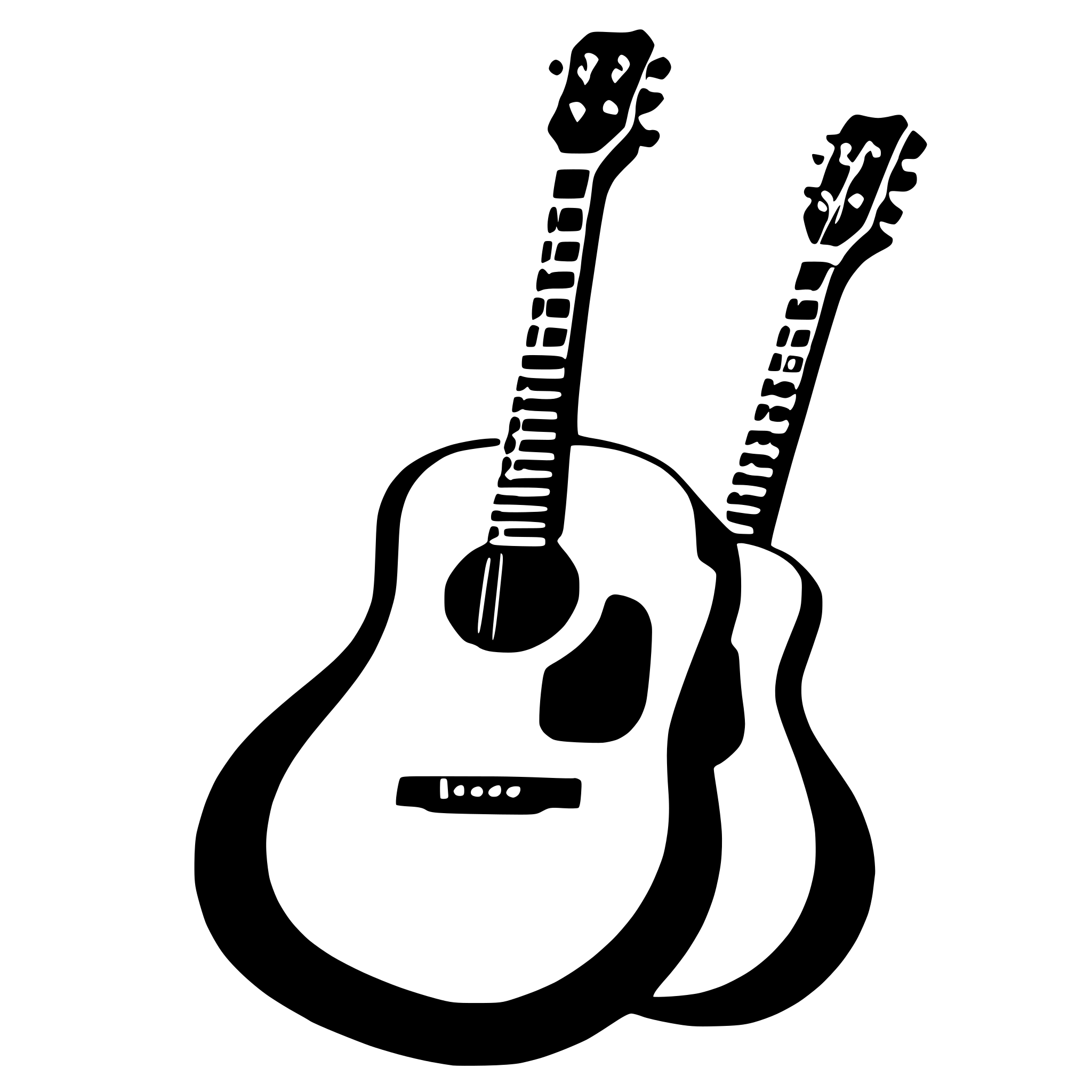 AI-generated SVG of a guitar flat style