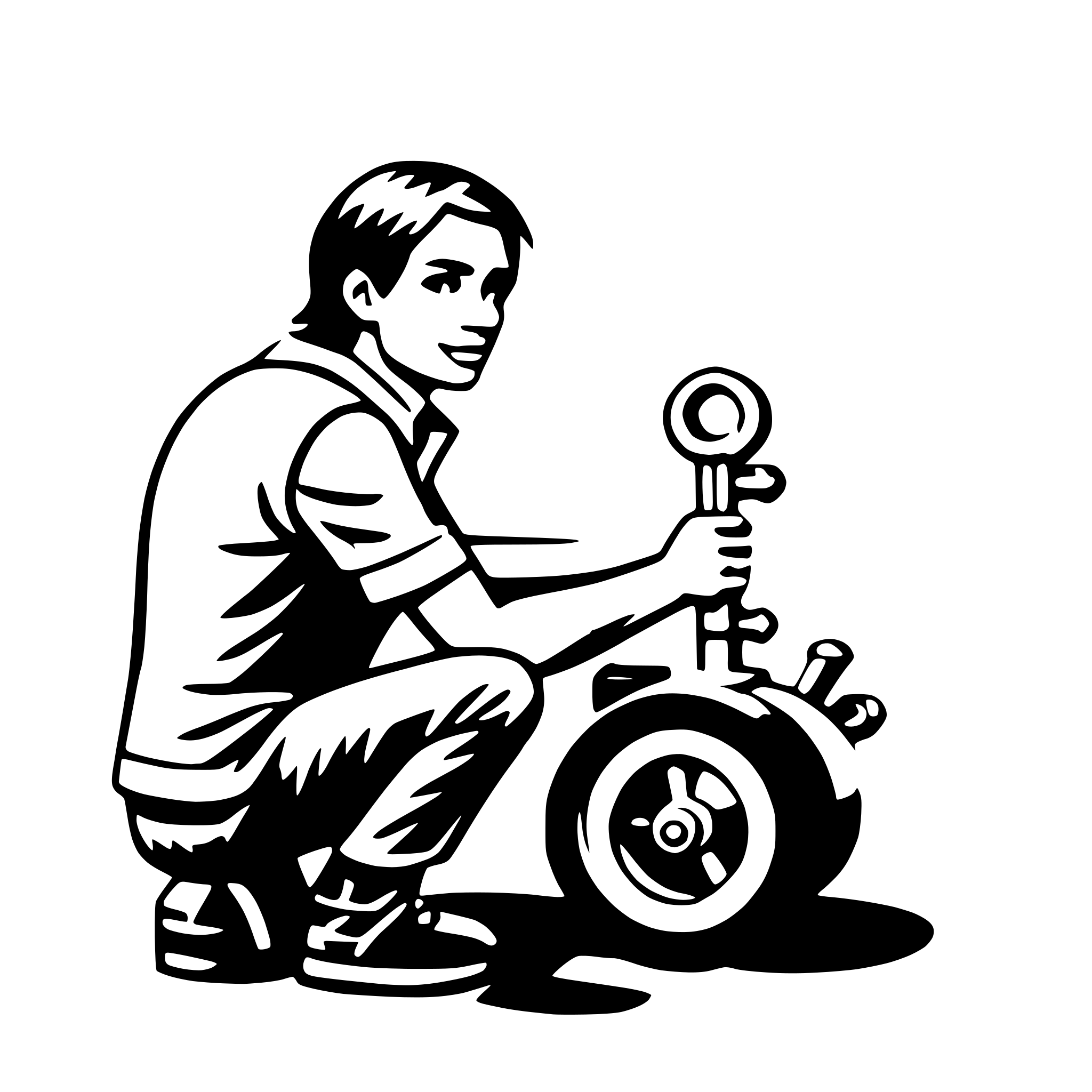AI-generated SVG of a mechanic