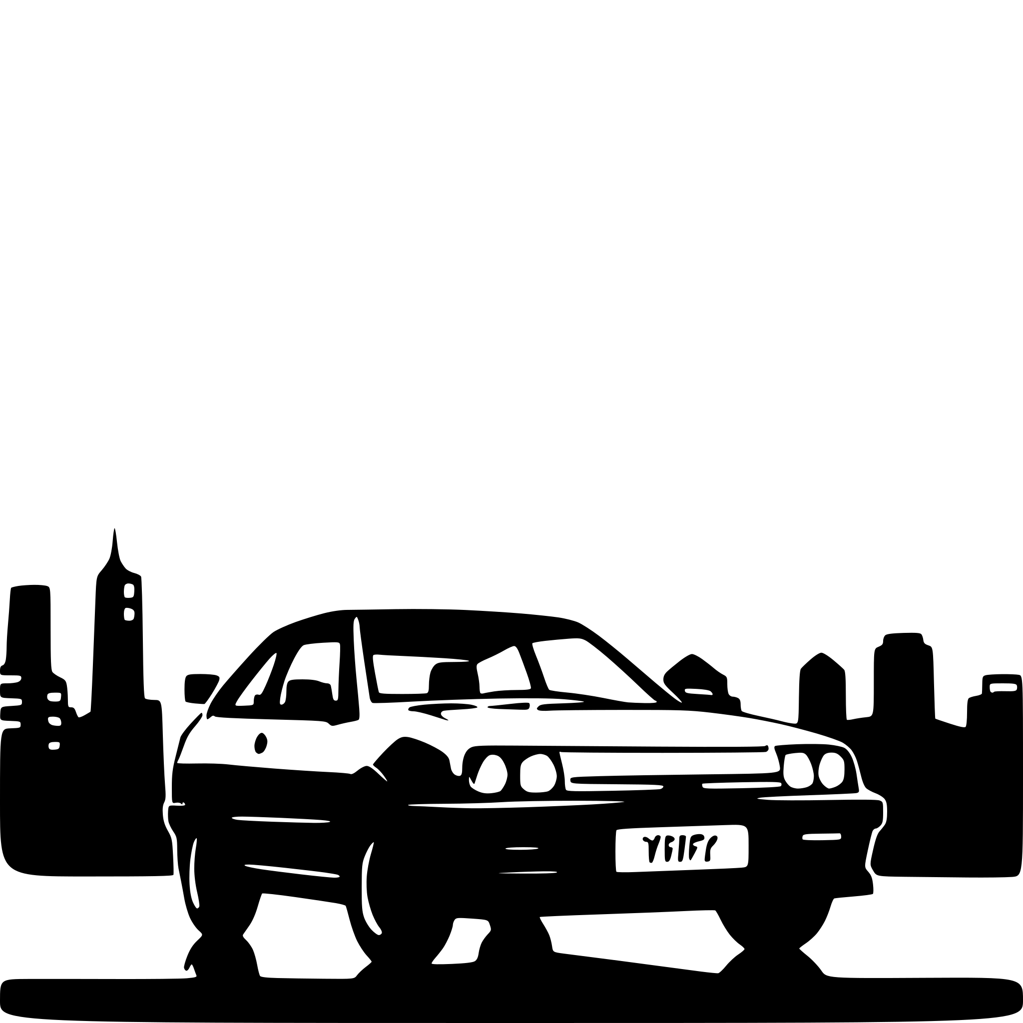 AI-generated SVG of a toyota trueno ae86 city background