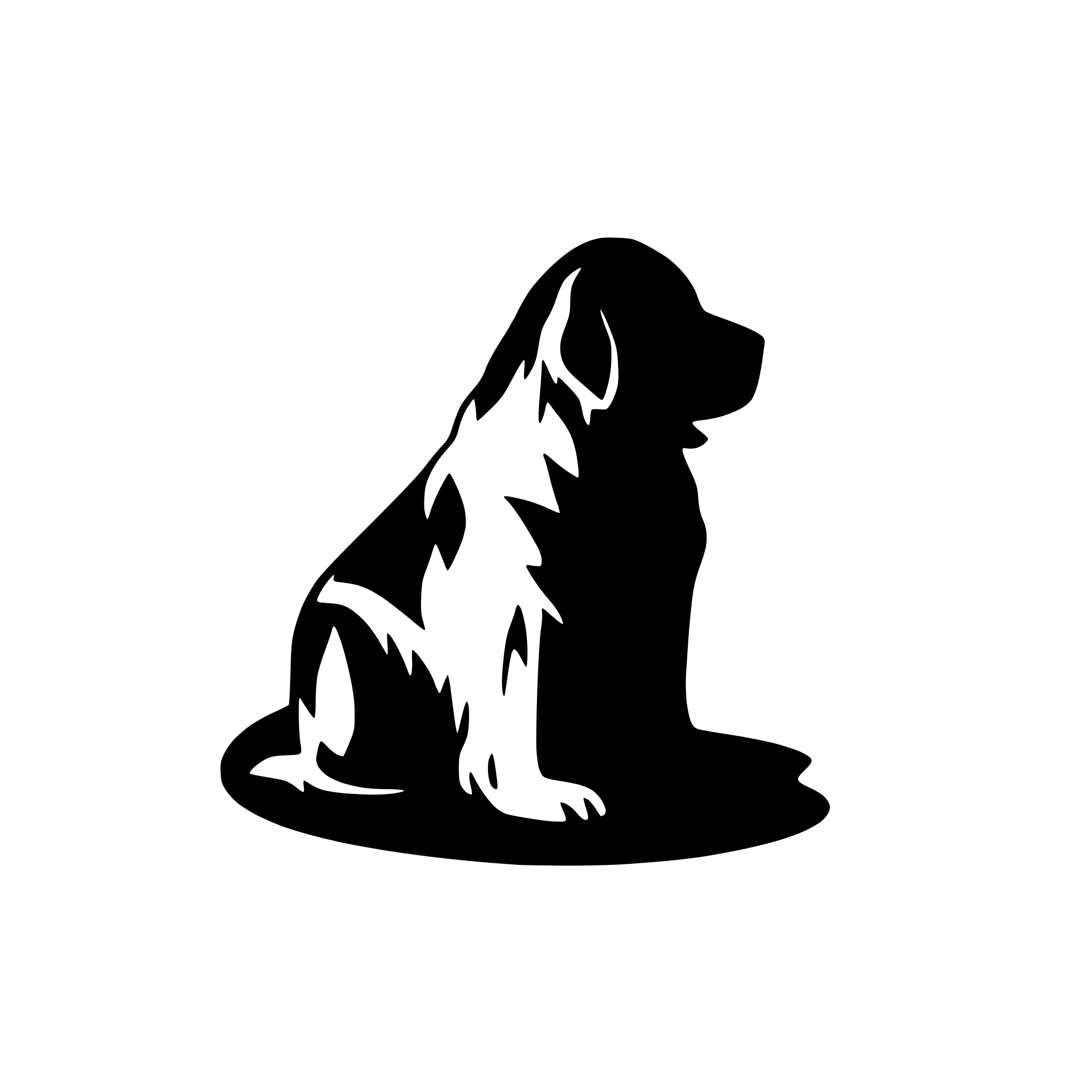 AI-generated SVG of a newfoundland dog silhouette