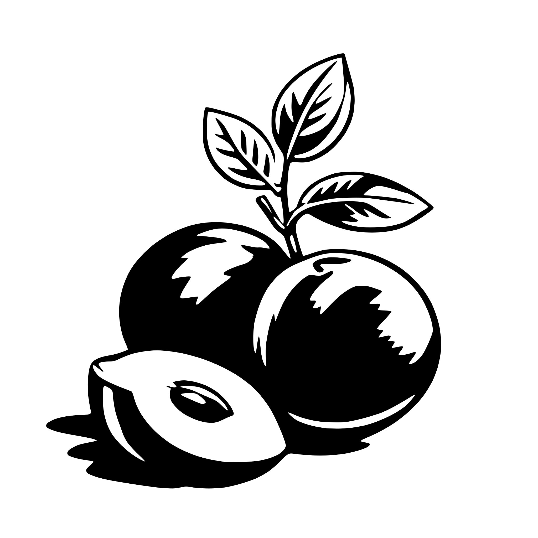 AI-generated SVG of a plum