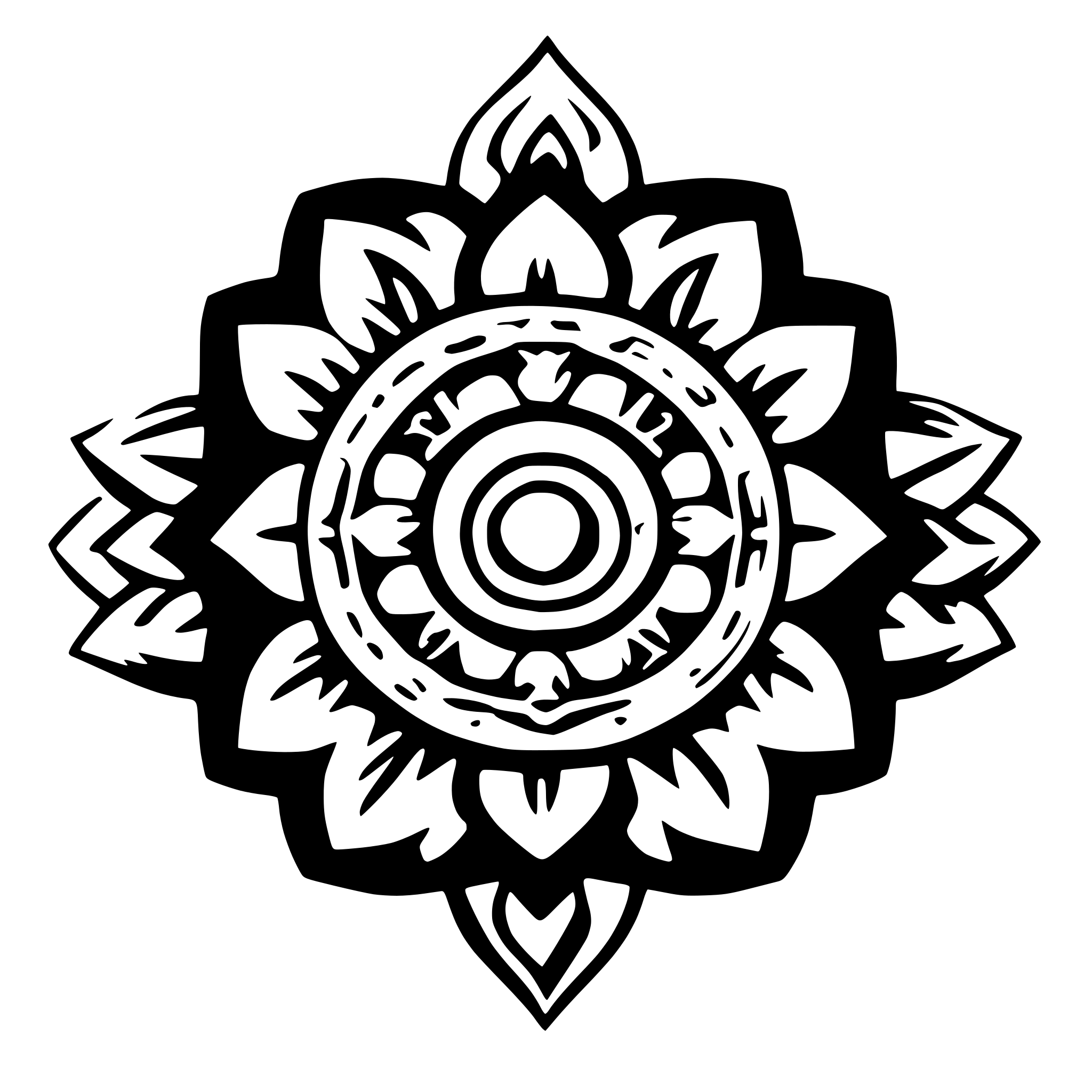AI-generated SVG of 'mandala'