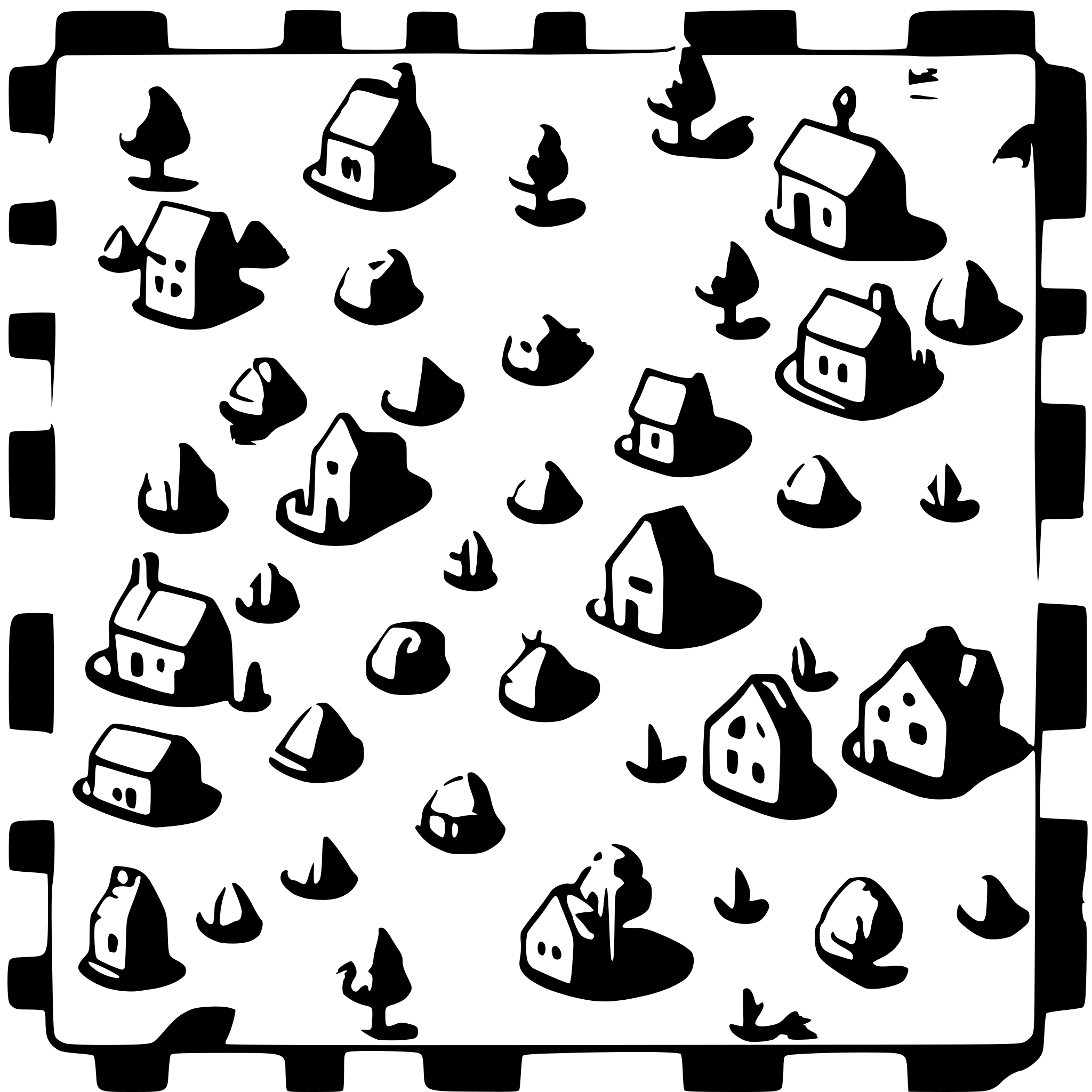 AI-generated SVG of a tile map of village