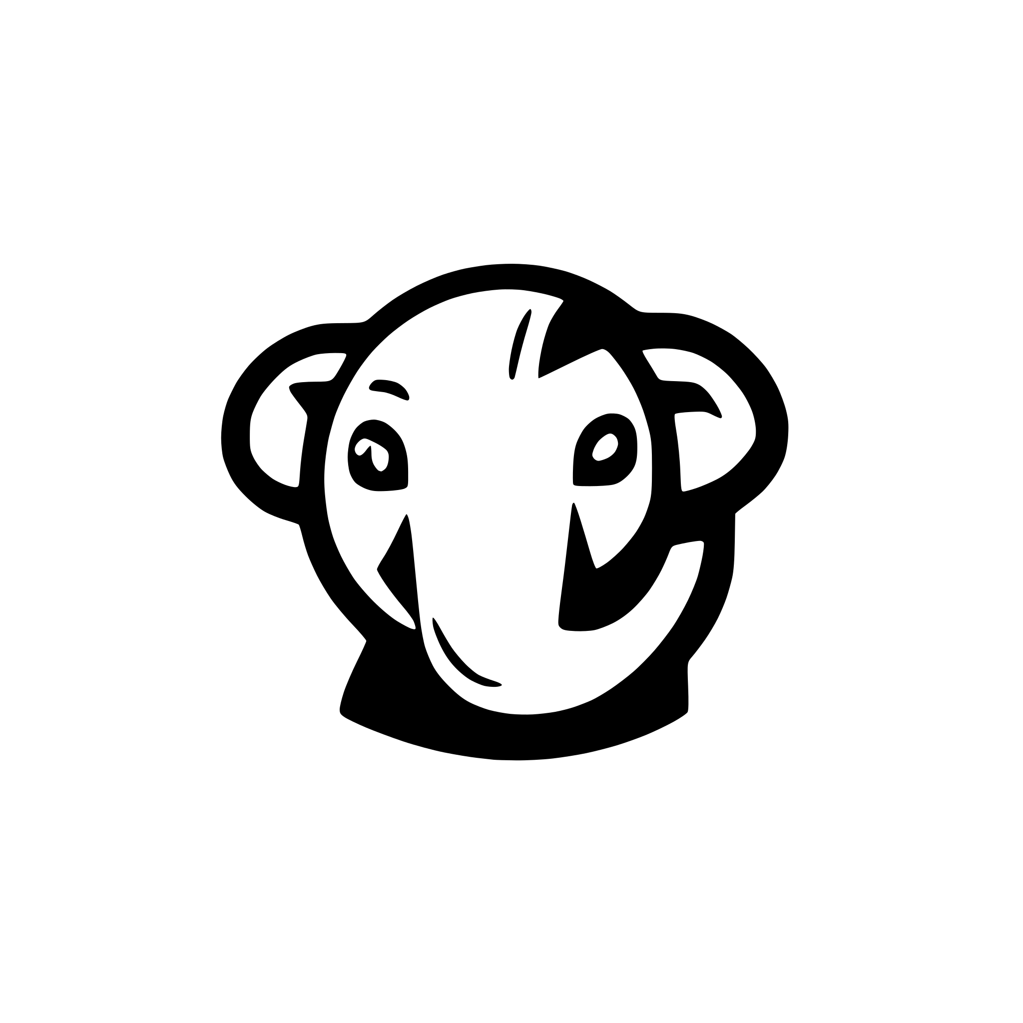AI-generated SVG of a elephant face