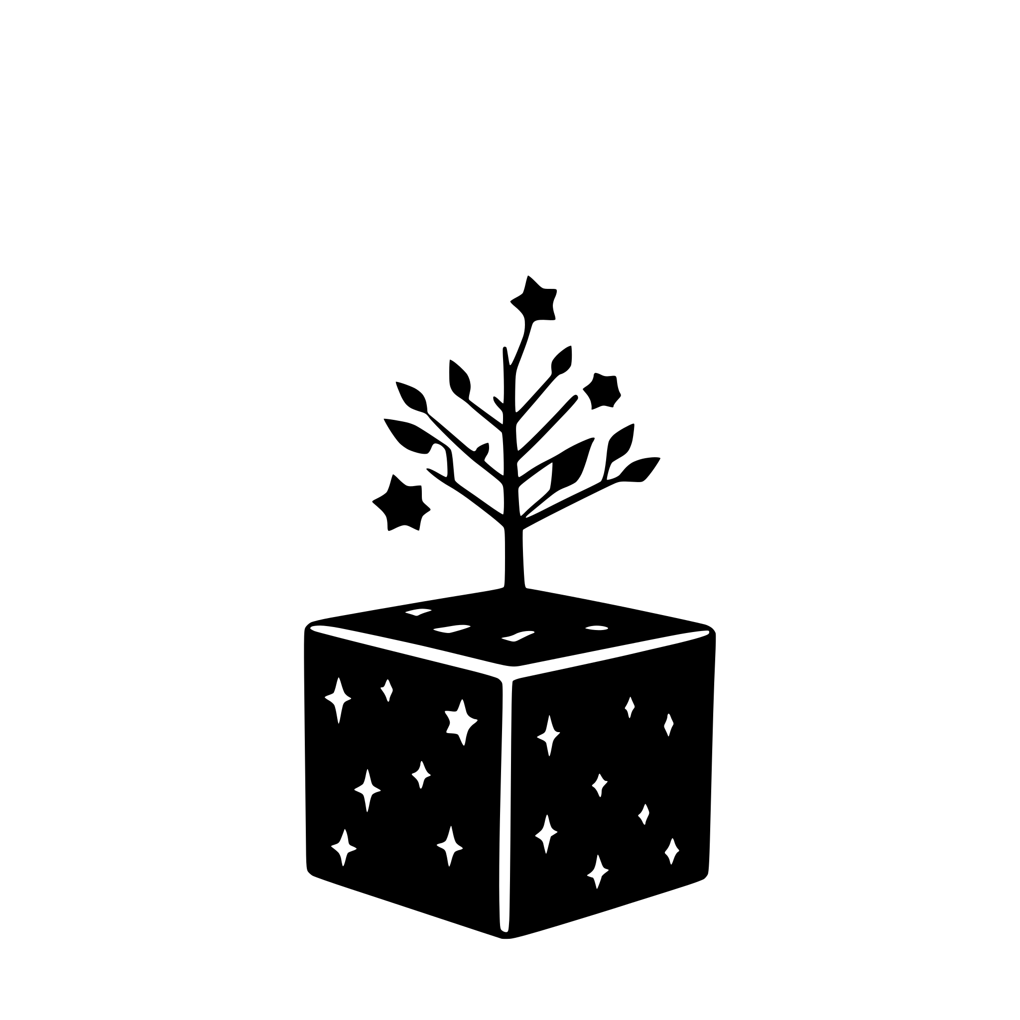 AI-generated SVG of a A cube with equal edges in space.Stars resembled by simple dots in the background. The earth as line art in the lower right corner. The cube has a trajectory to earth. AI-generated SVG of a A cube with equal edges in space.Stars resembled by simple dots in the background. The earth as line art in the lower right corner. The cube has a trajectory to earth.