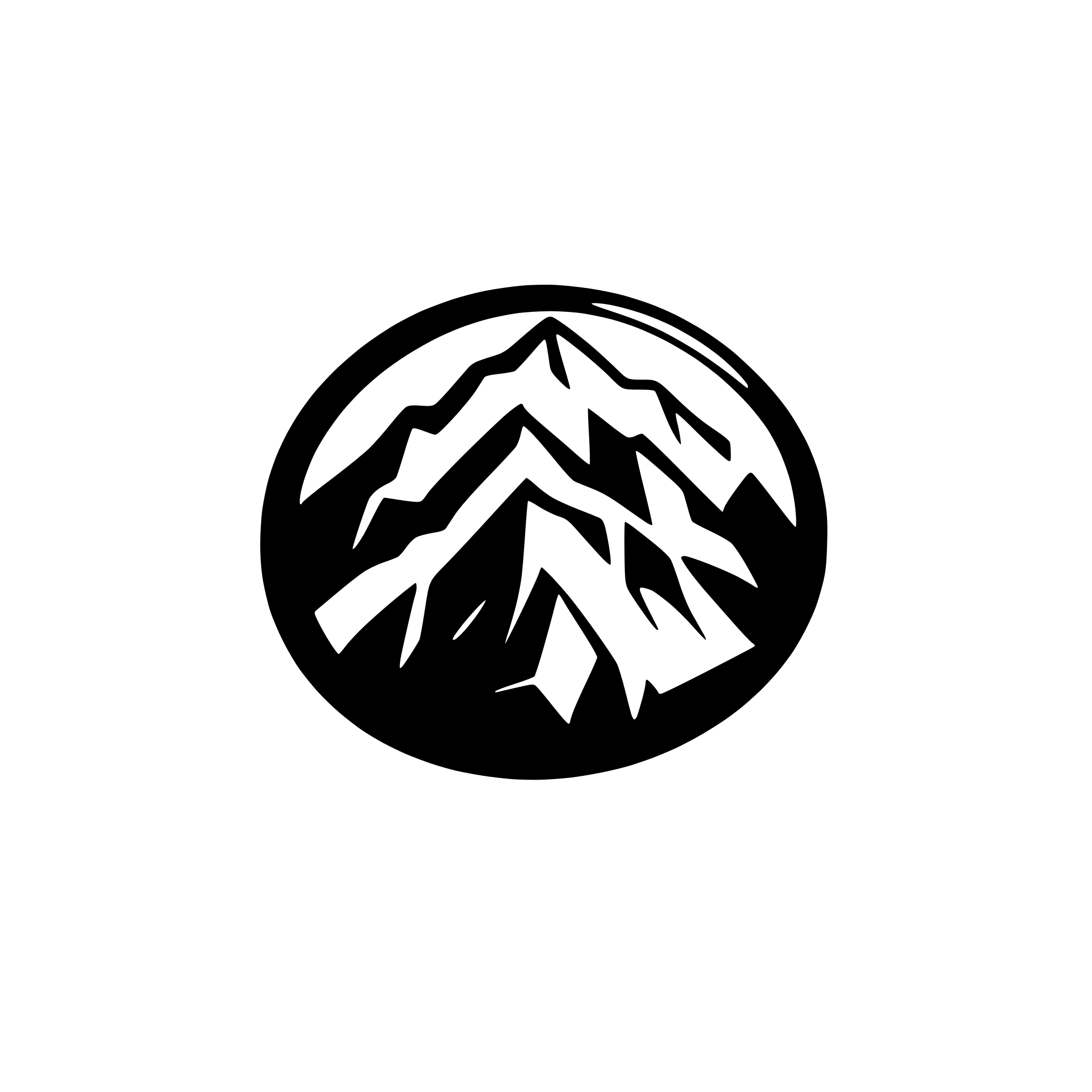 AI-generated SVG of a Logo for Roamingstone. Swiss, modern, professional, blue, shades, mountain, crystal