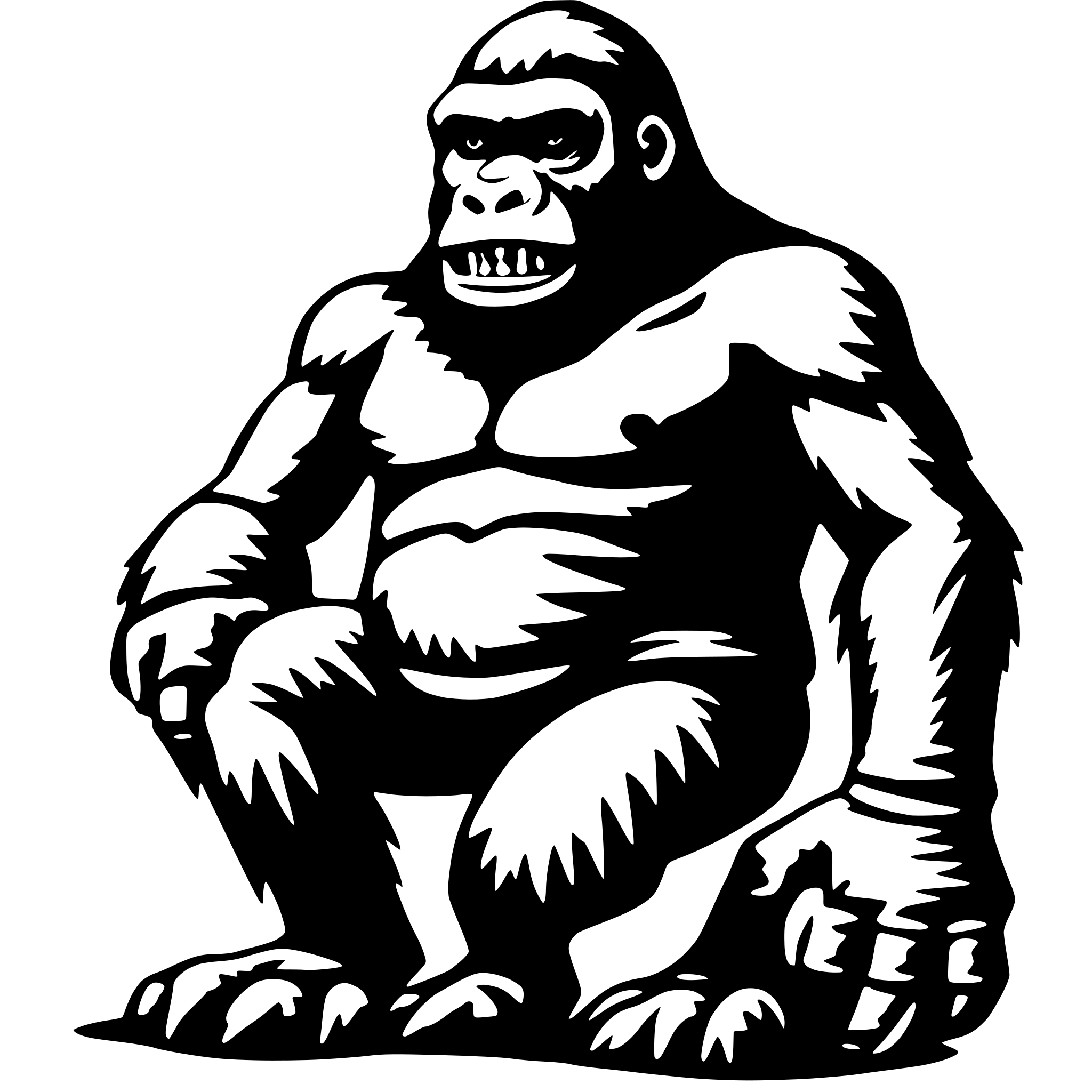 AI-generated SVG of 'King Kong'