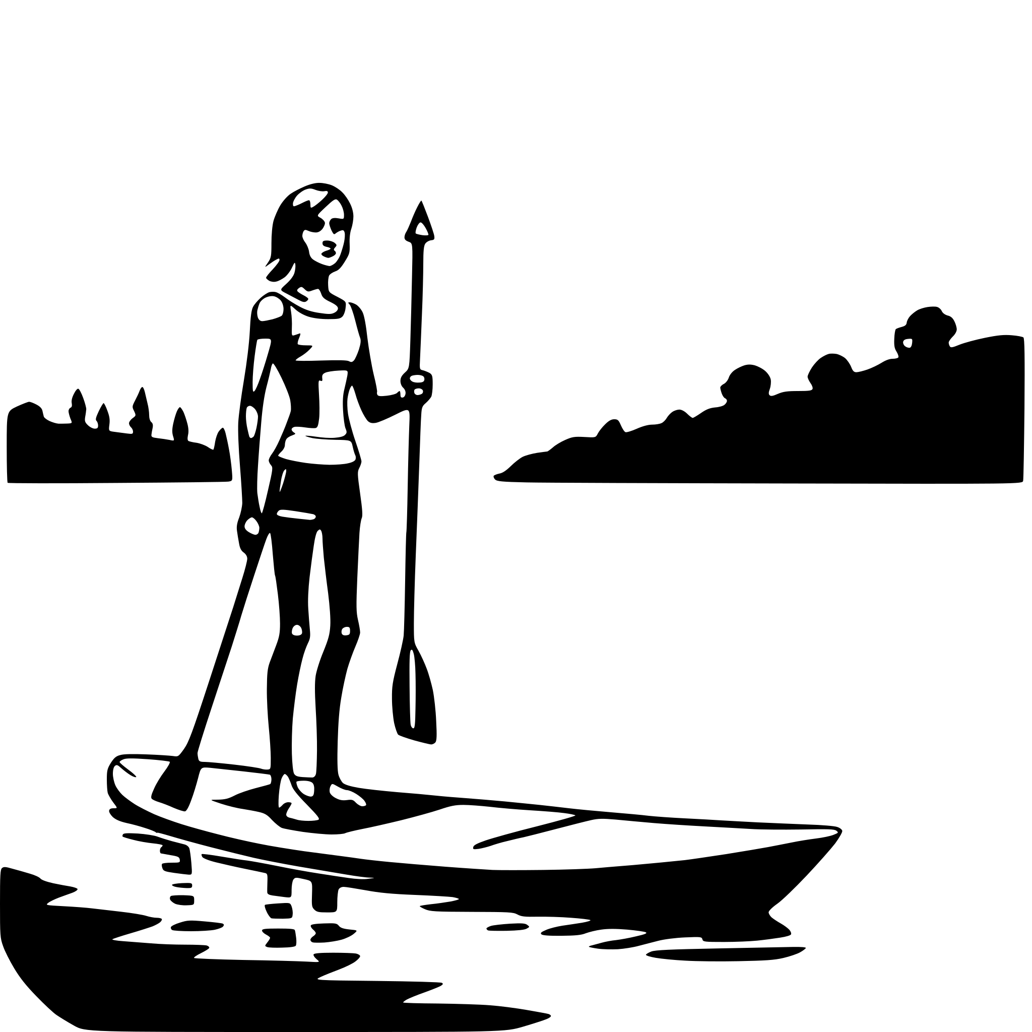 AI-generated SVG of 'sunset paddleboarding'