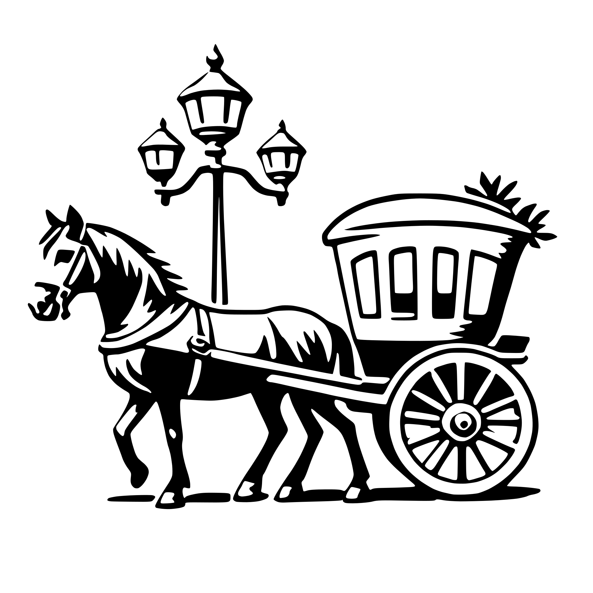 AI-generated SVG of a horse-drawn carriage
