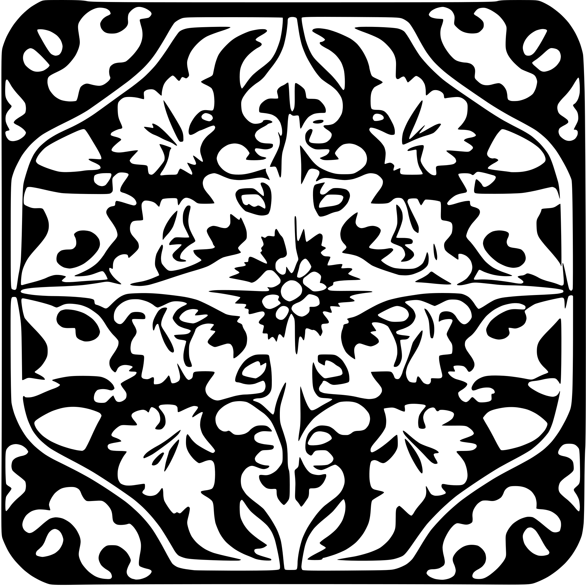 AI-generated SVG of 'symmetric talavera tile'