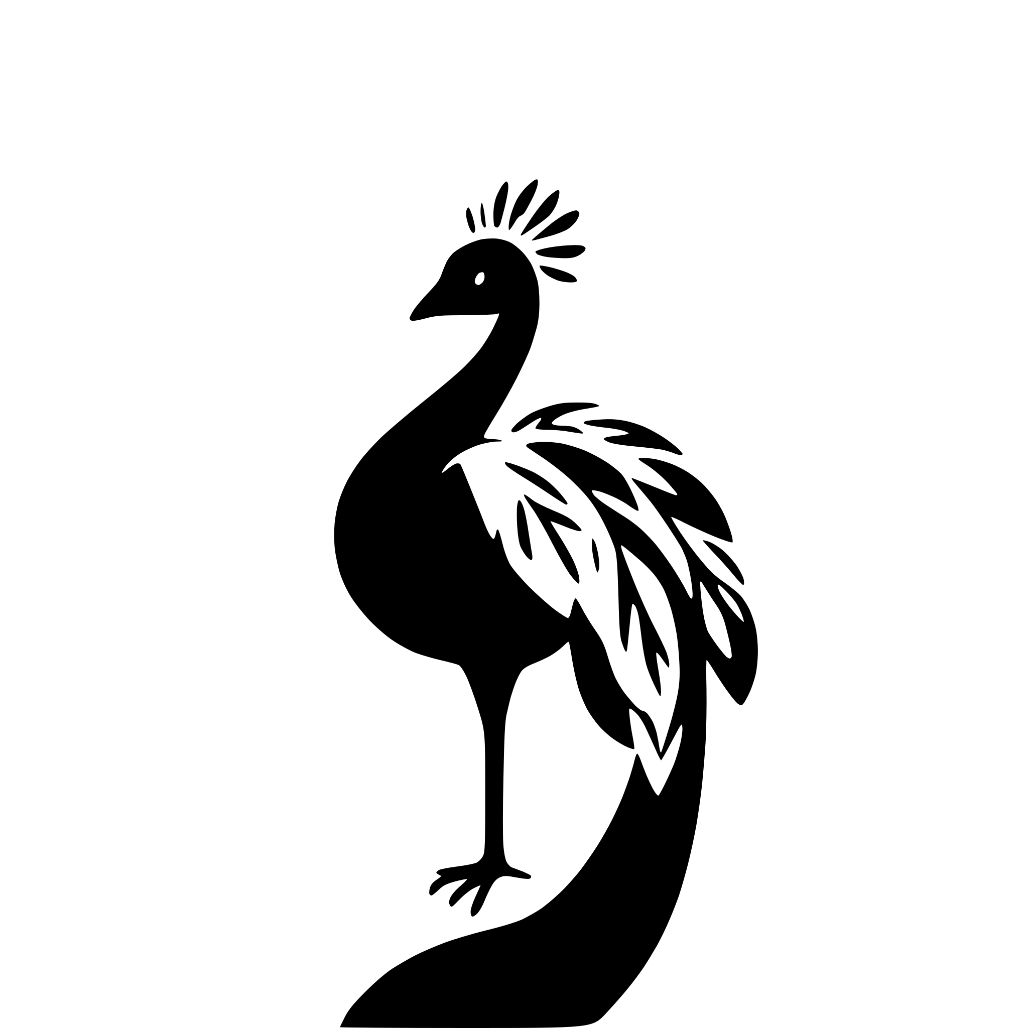 AI-generated SVG of 'peacock with spread feathers'