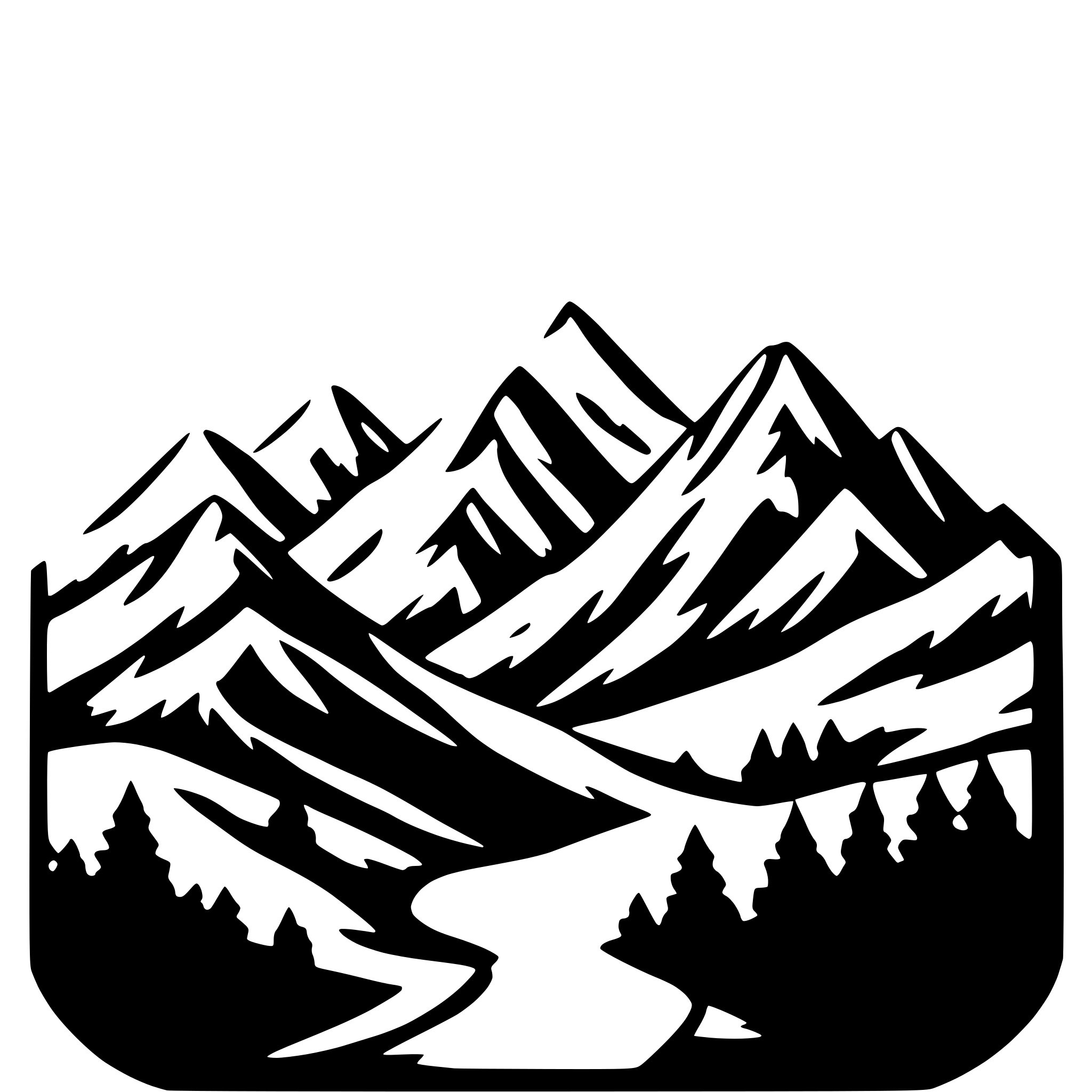 AI-generated SVG of 'Simple Minimalist Mountains'
