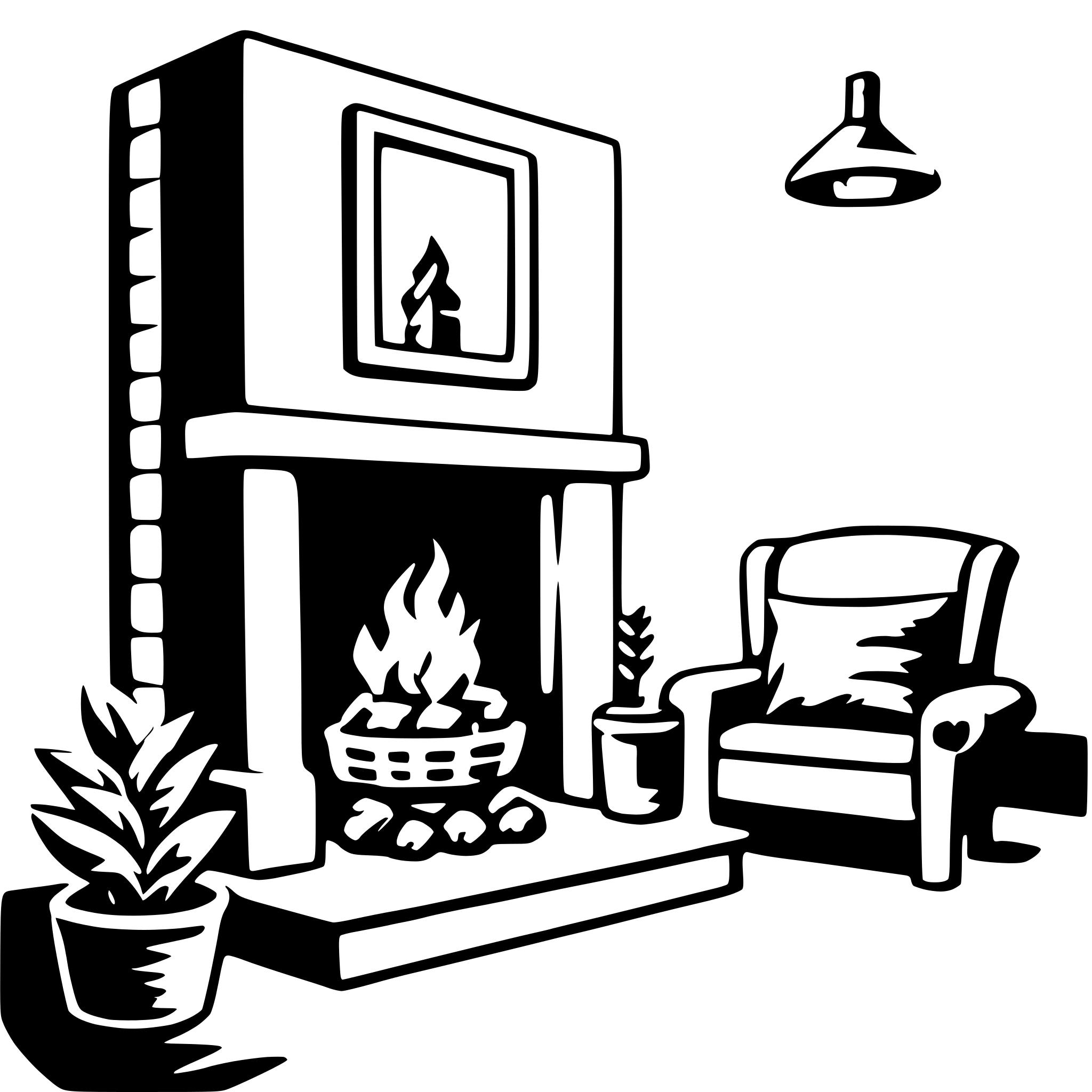 AI-generated SVG of a cozy fireplace