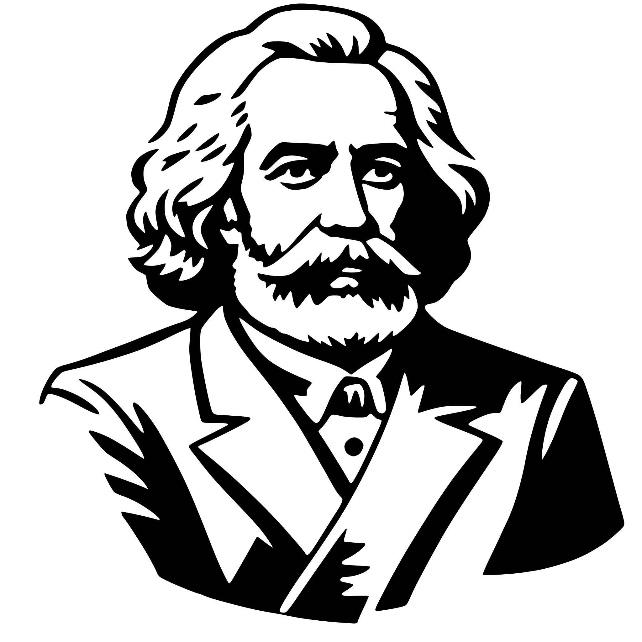 AI-generated SVG of 'karl marx'