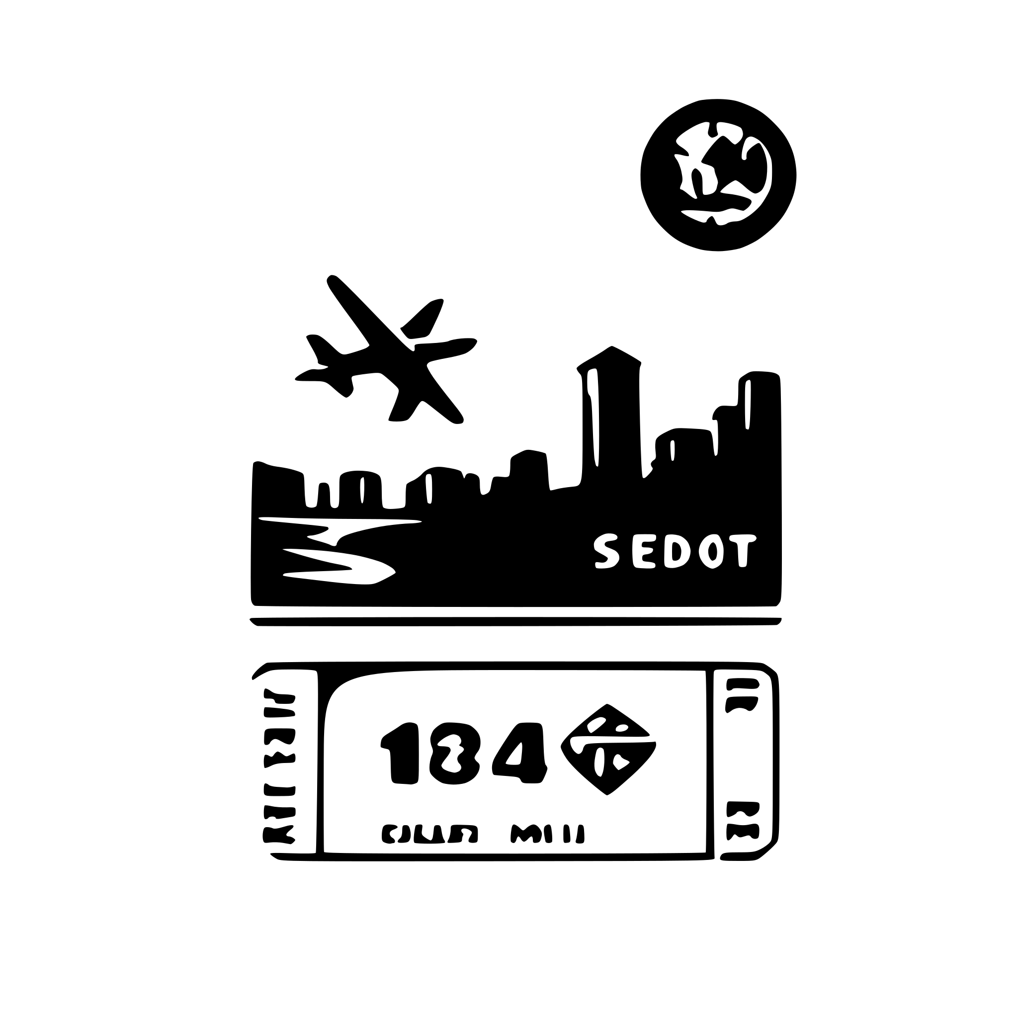 AI-generated SVG of 'flight ticket'