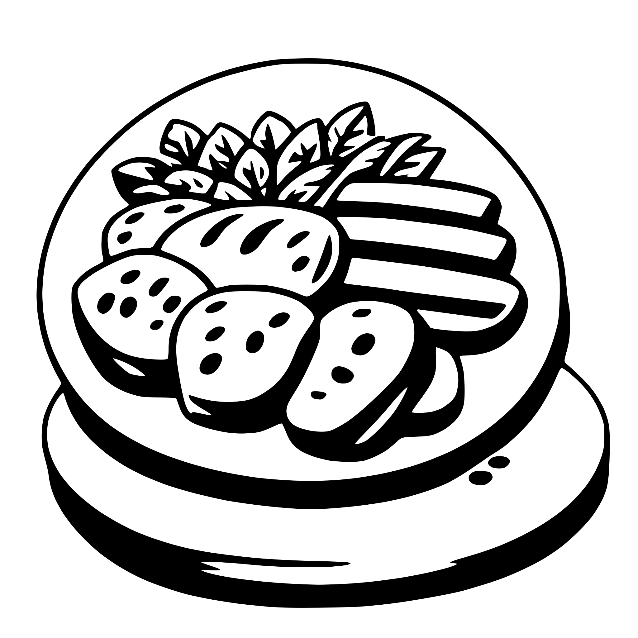 AI-generated SVG of a platter