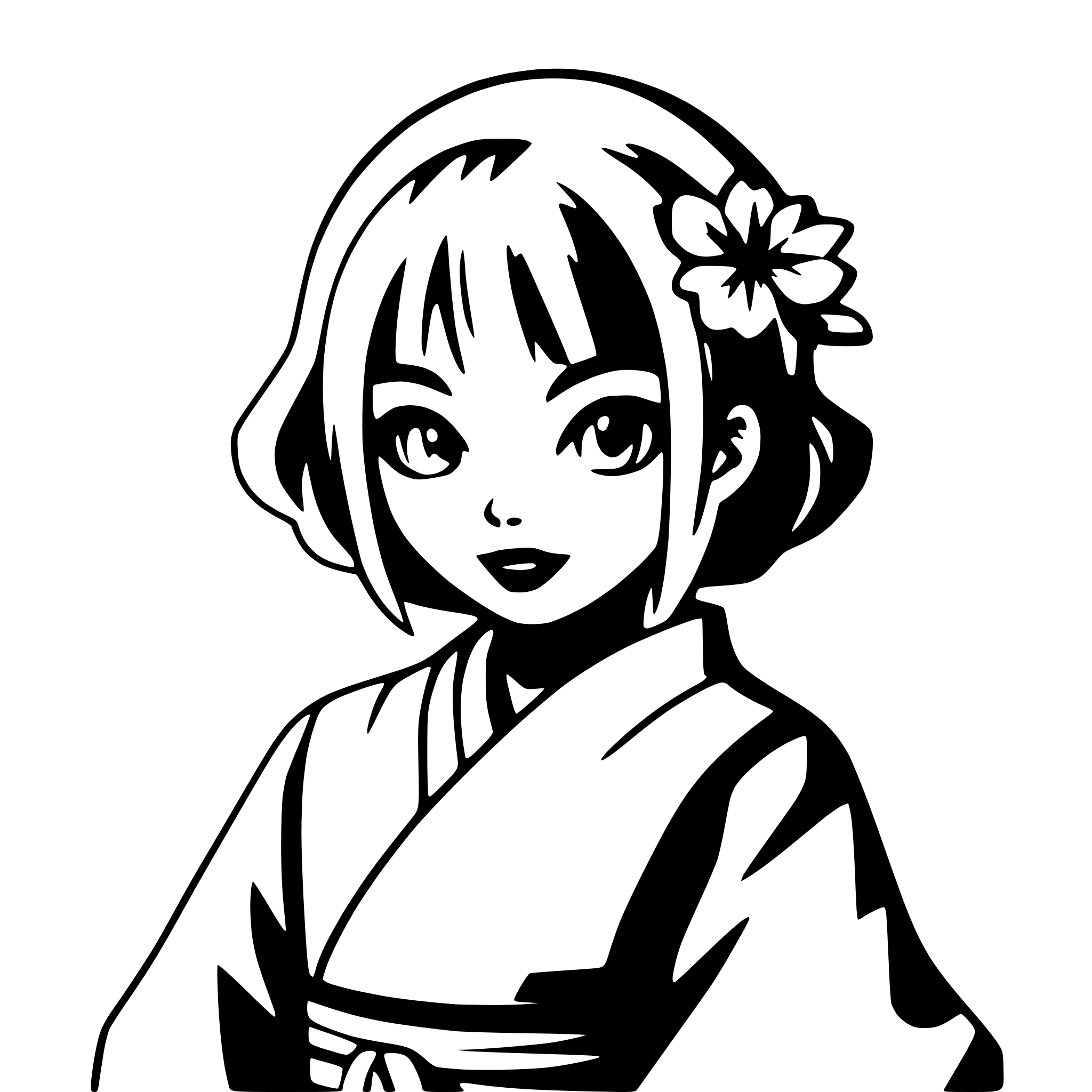AI-generated SVG of 'ghost in traditional kimono'
