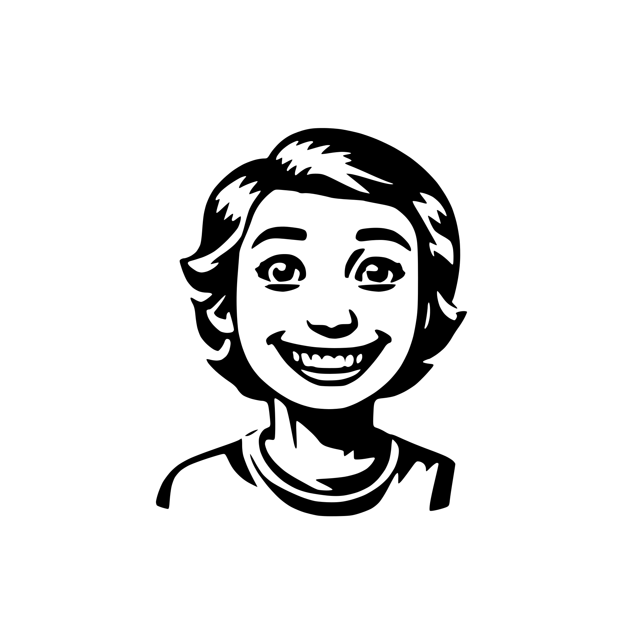AI-generated SVG of a happy person