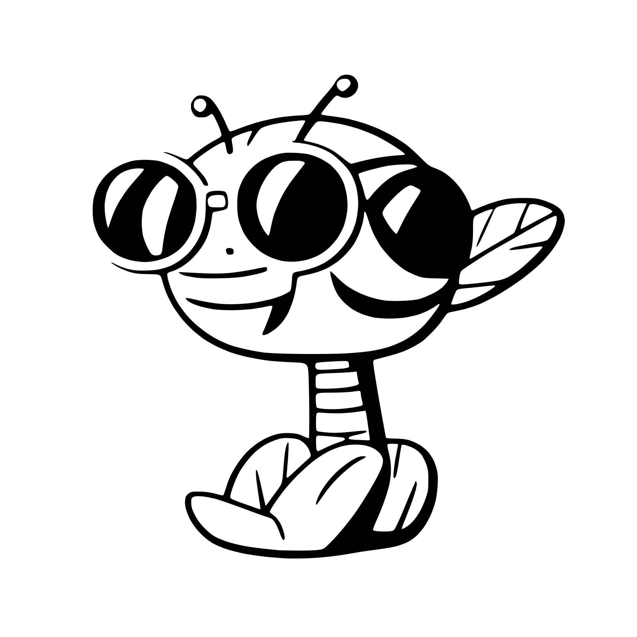 AI-generated SVG of a a dragonfly wearing sunglasses