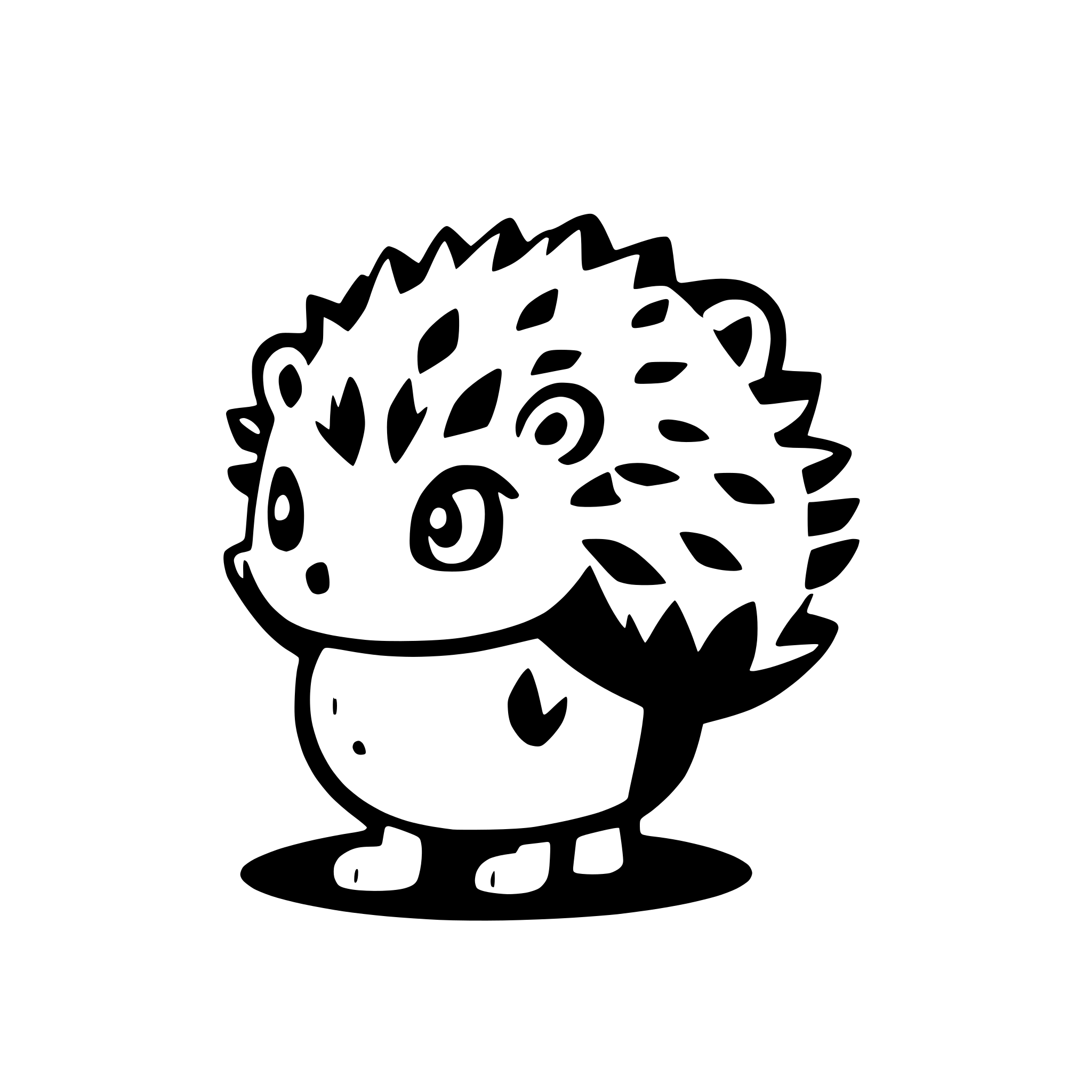 AI-generated SVG of a hedgehog